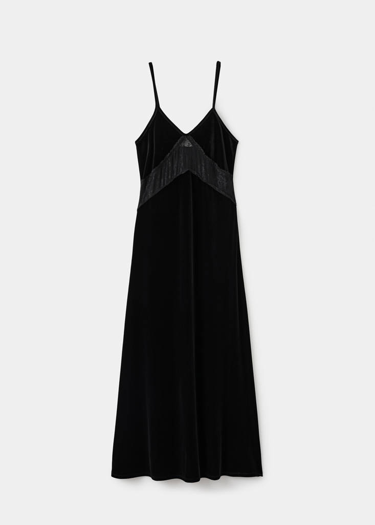 Long lace dress — Black