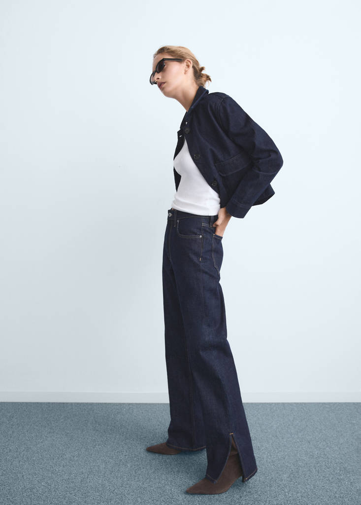 Straight-leg jeans with openings — Open Blue
