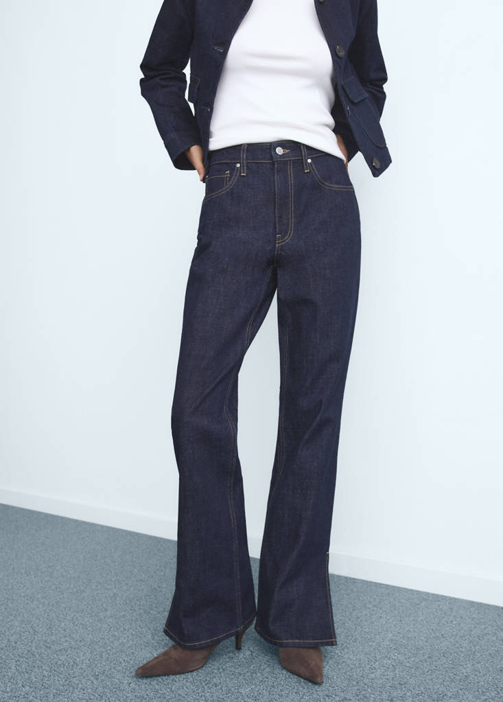 Straight-leg jeans with openings — Open Blue