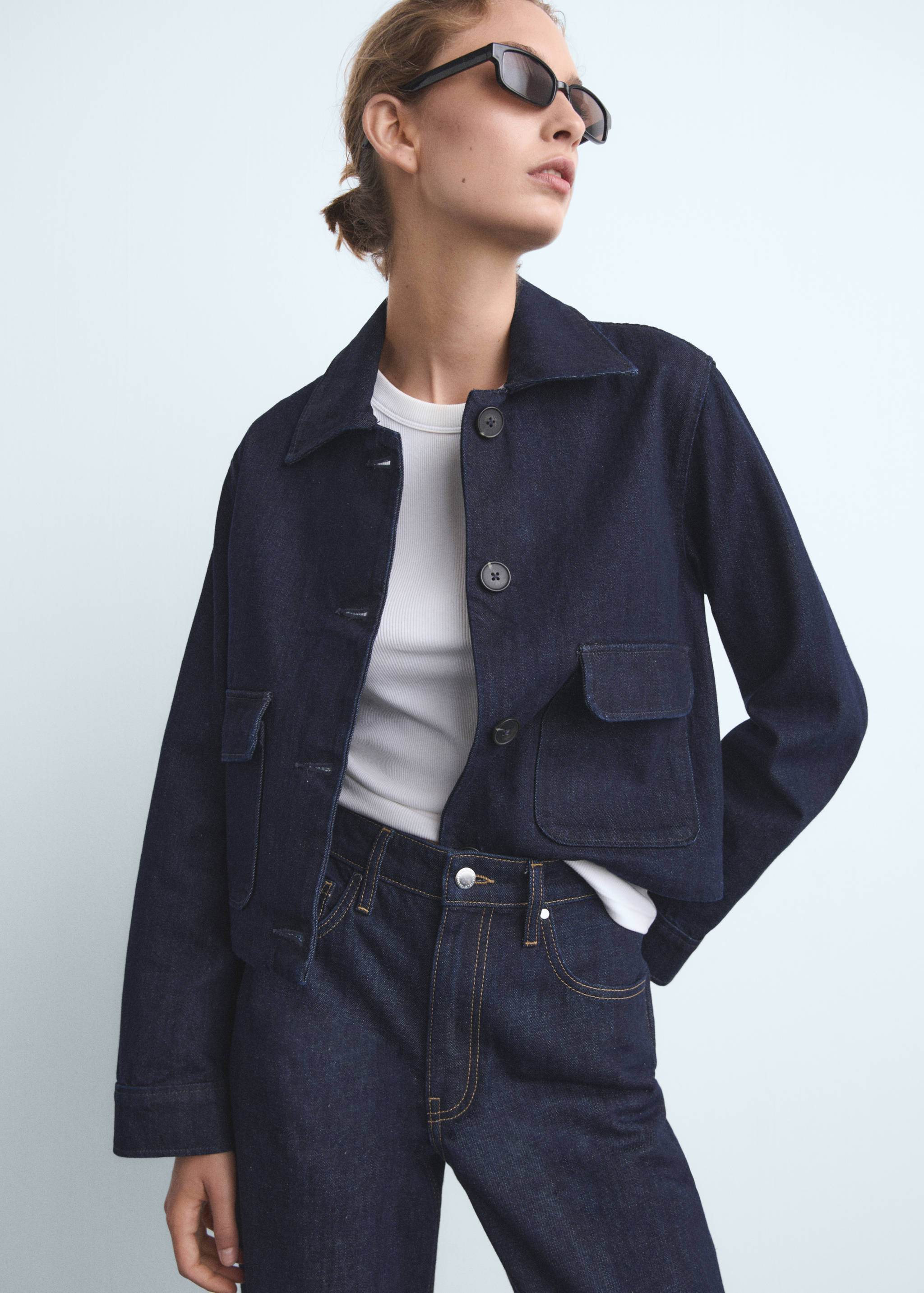 Calças de ganga retas com aberturas - Pormenor do artigo 1