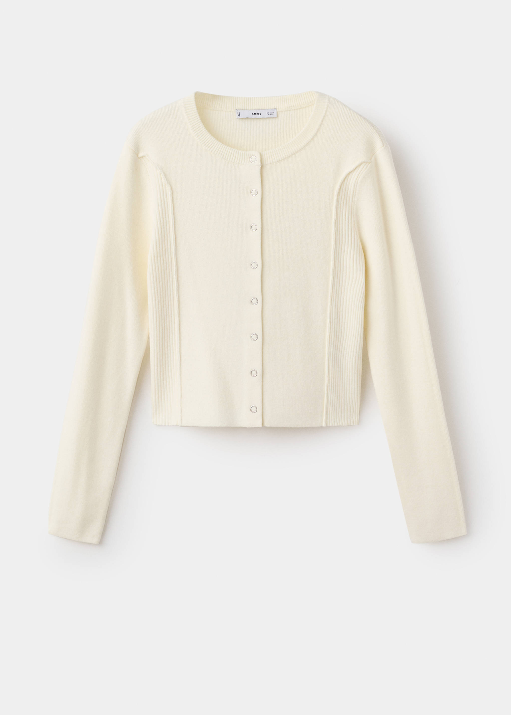 Ribbed knitted cardigan - Article without model