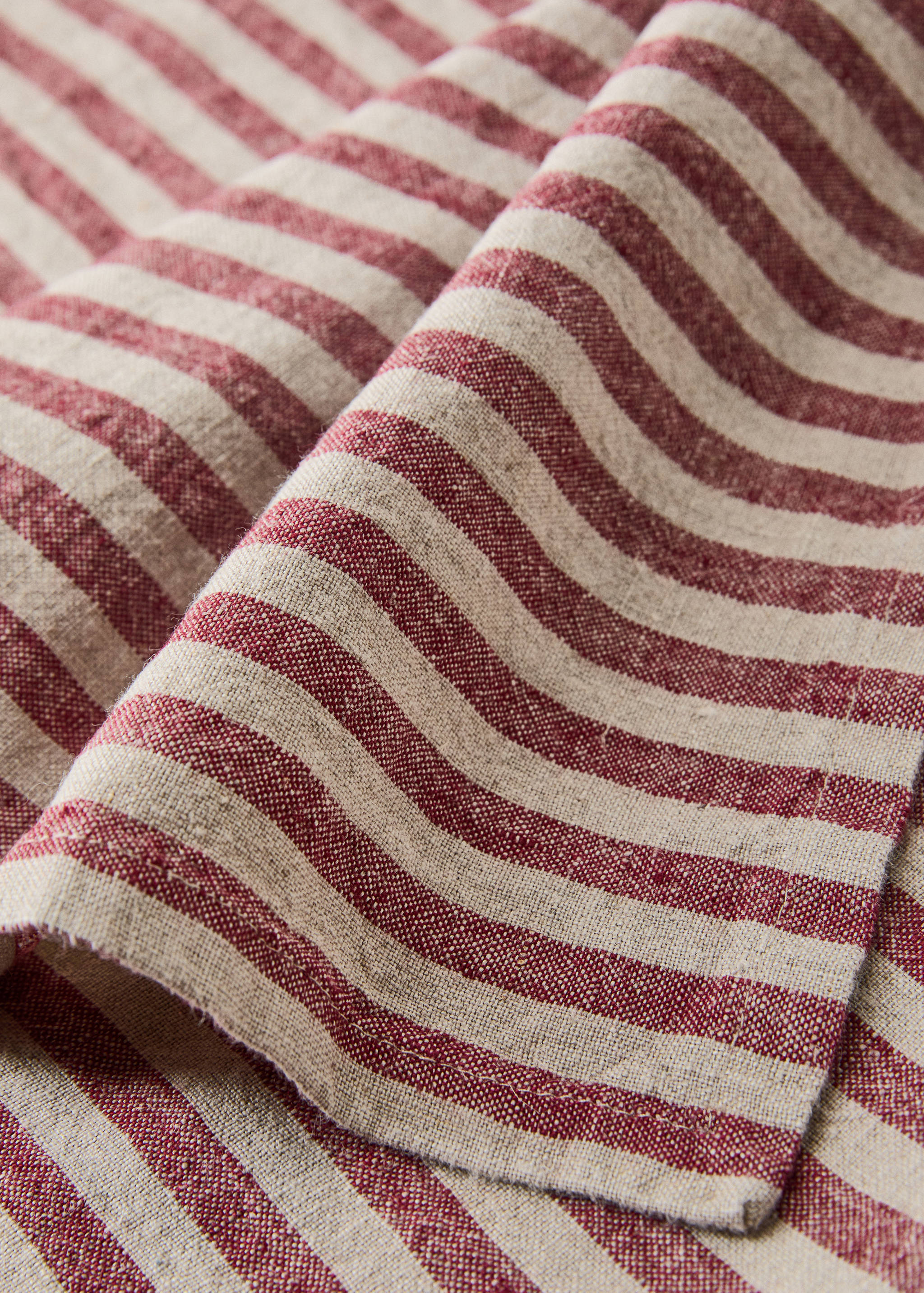 100% linen striped table runner - Details of the article 1