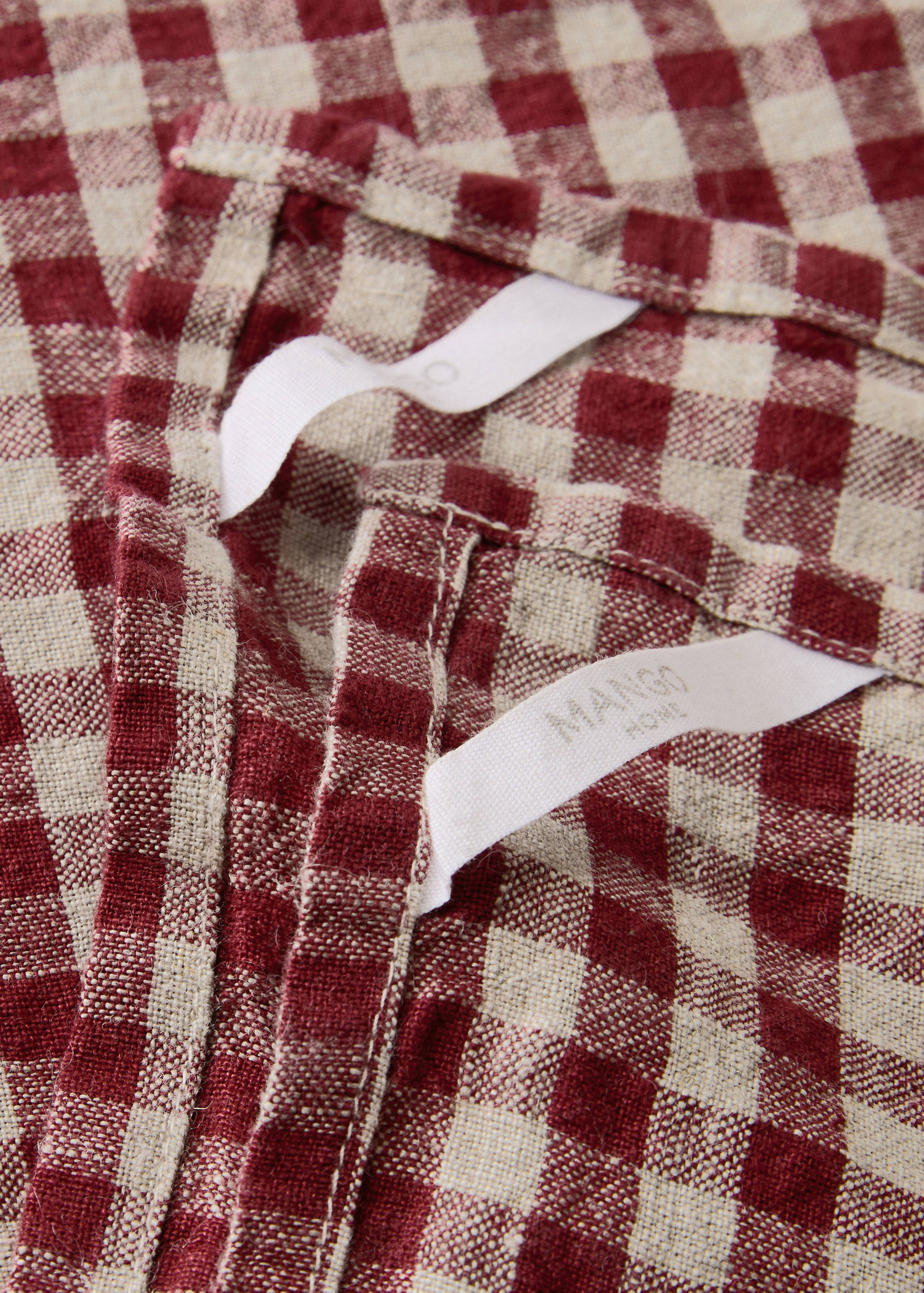 Linen gingham check kitchen towels - Details of the article 2