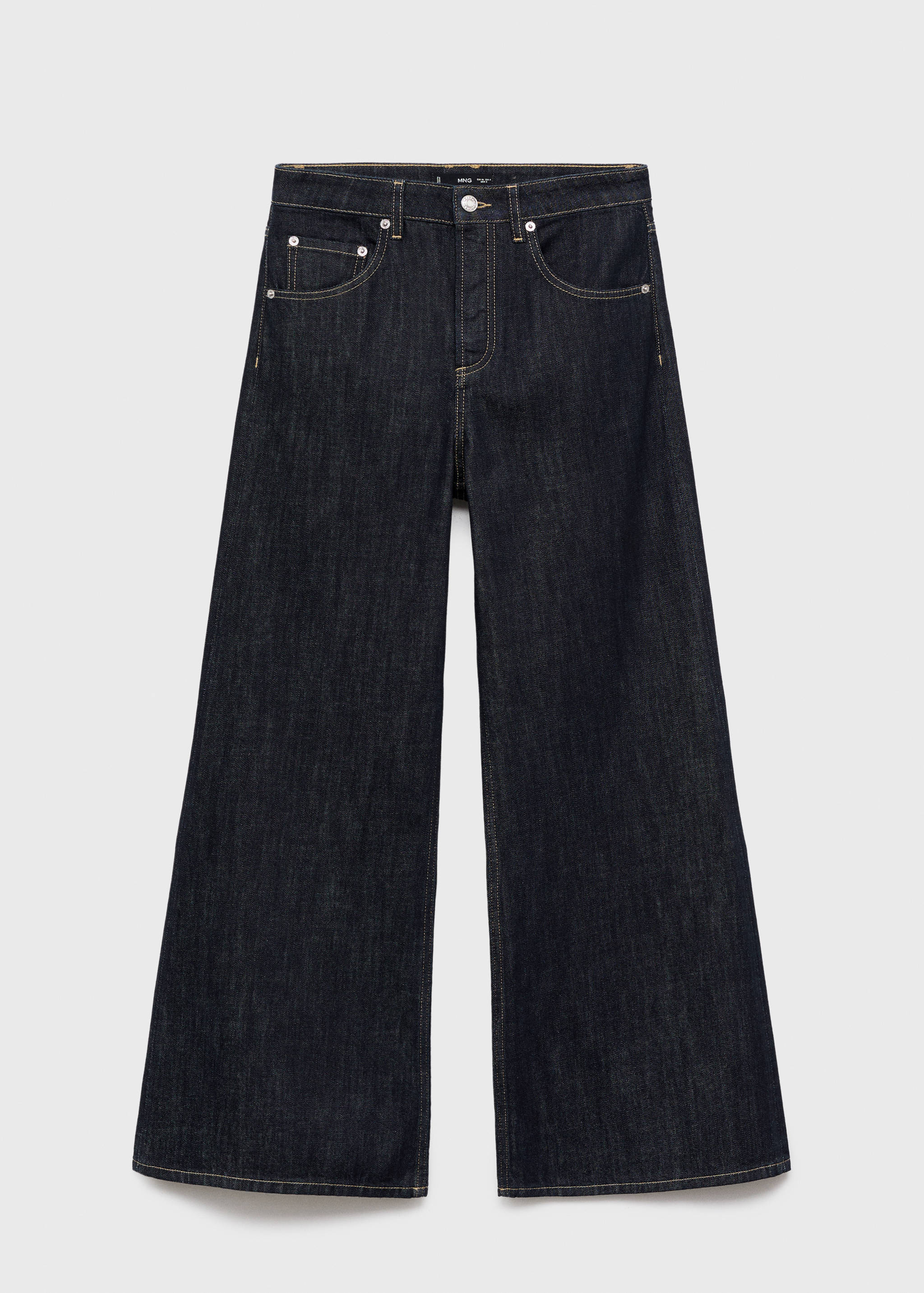 Wide leg jeans with buttons - Article without model