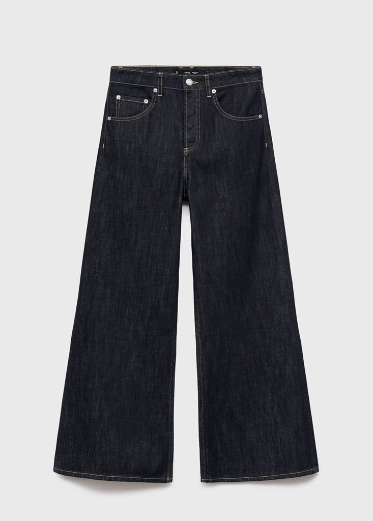 Wide leg jeans with buttons — Open Blue