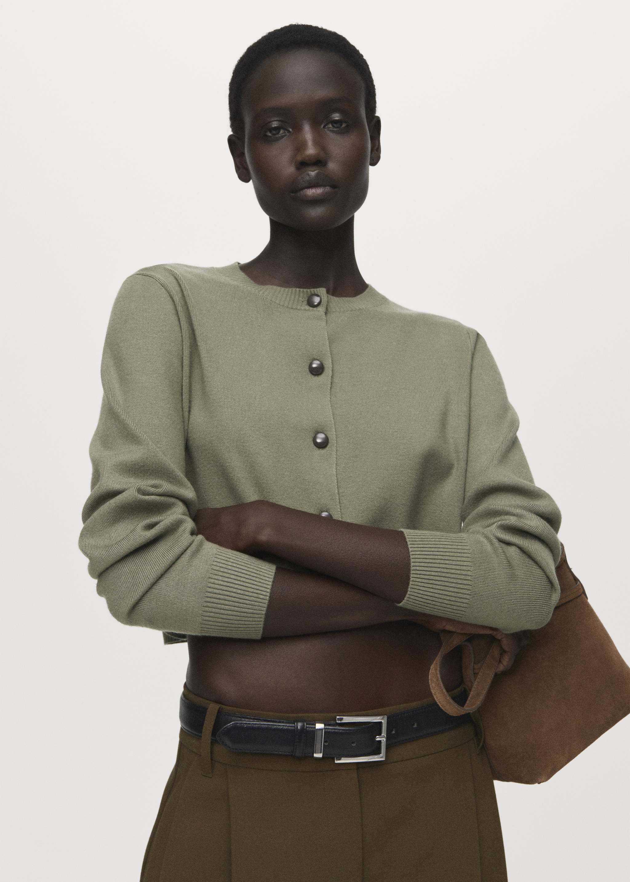 Knitted button cardigan - Medium plane