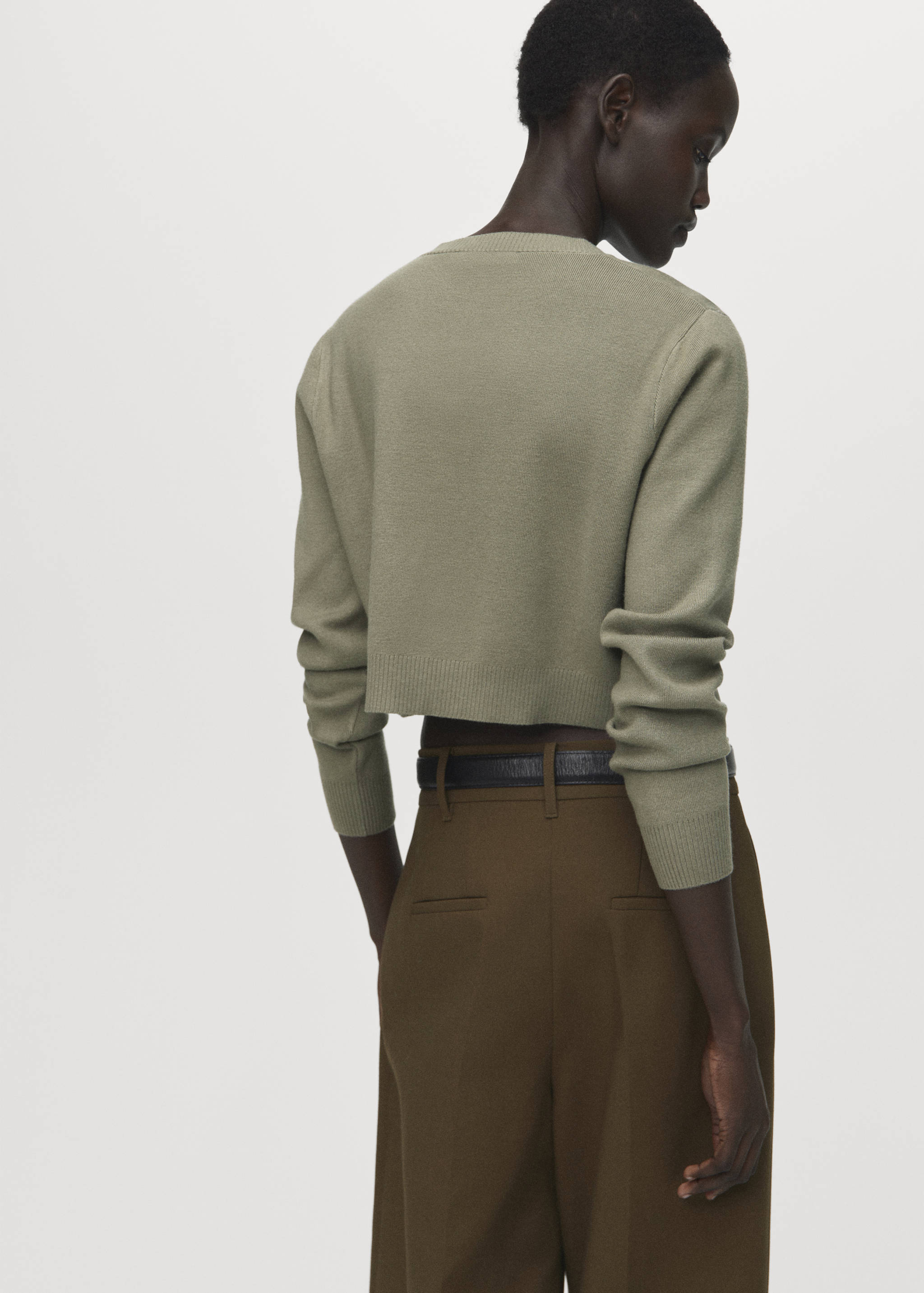 Knitted button cardigan - Reverse of the article