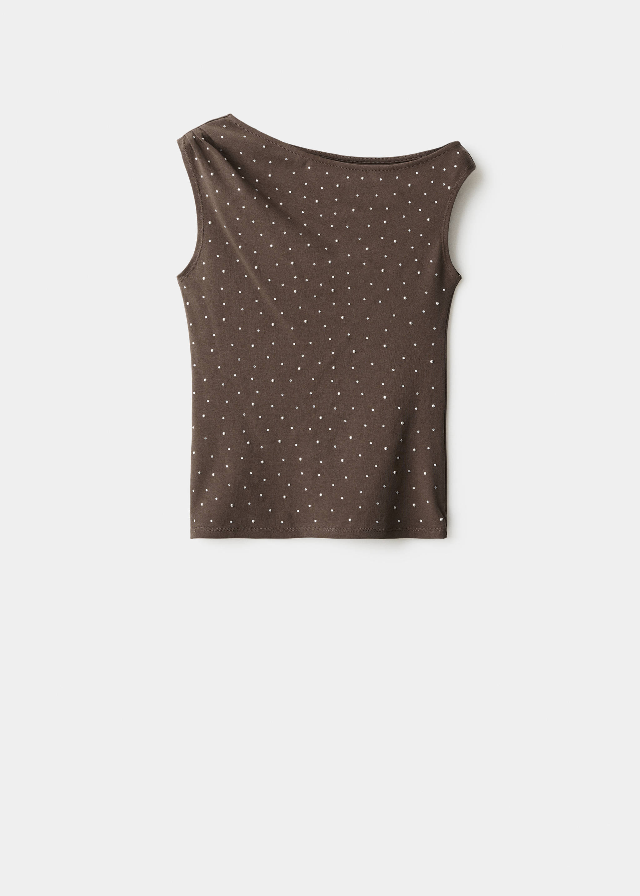 Asymmetrical top with rhinestones - Article without model