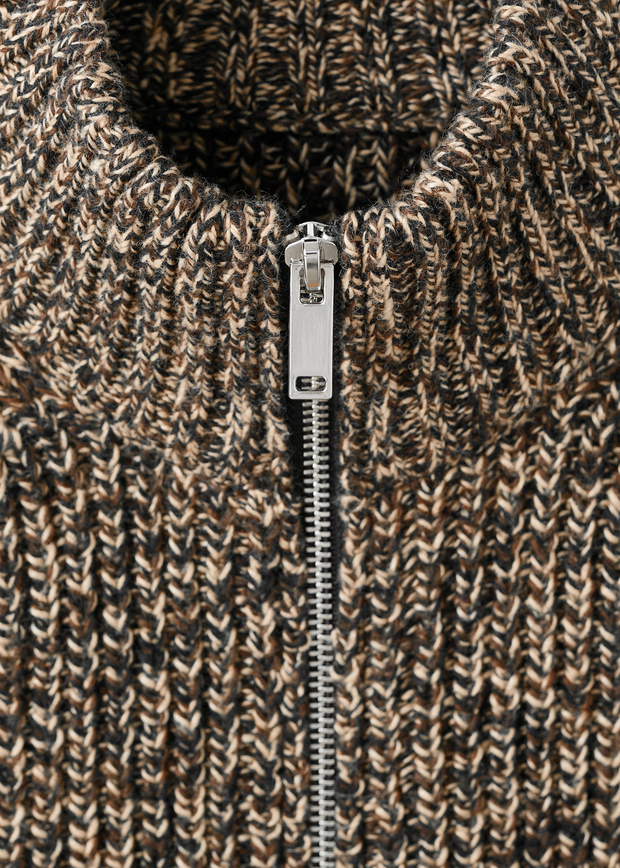Speckled zip-up cardigan - Details of the article 8