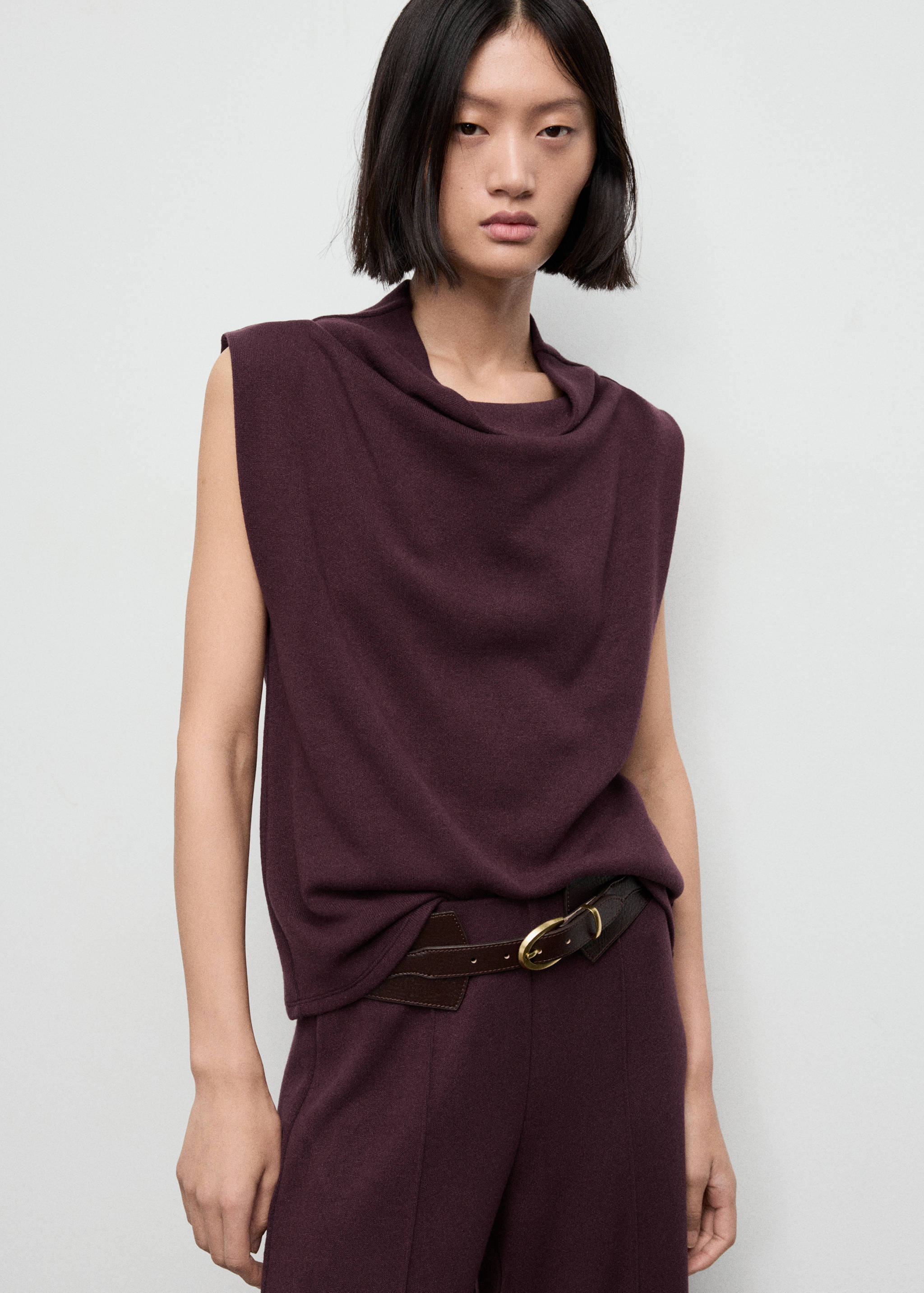 Draped neck top - Medium plane