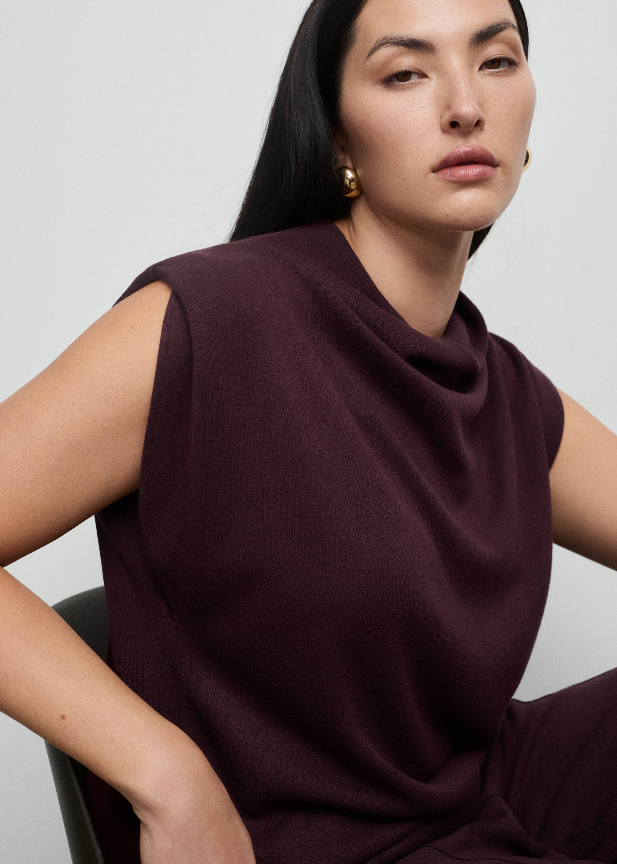 Draped neck top - Details of the article 4
