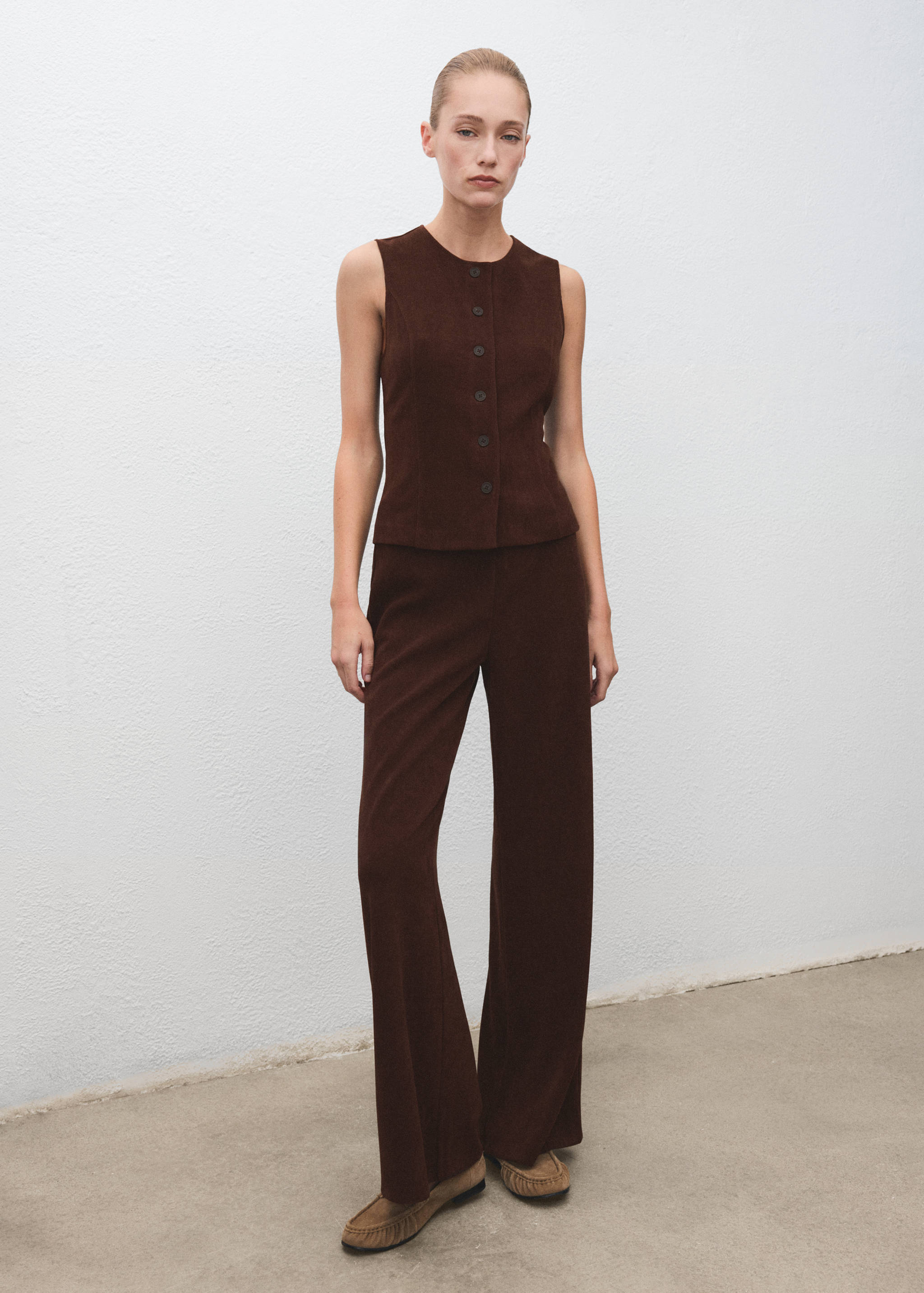 Corduroy pants with elastic waist - General plane