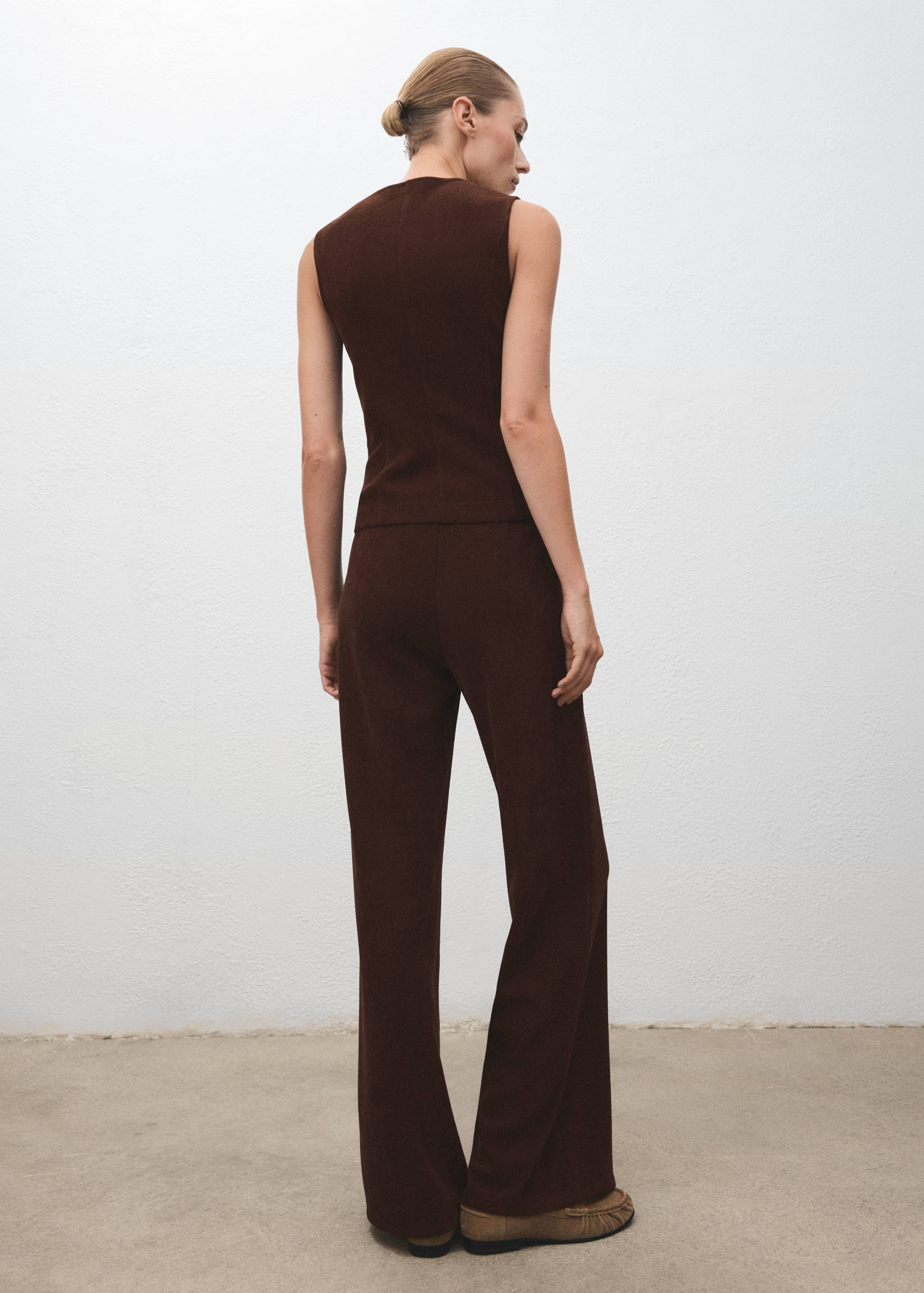 Corduroy pants with elastic waist - Reverse of the article