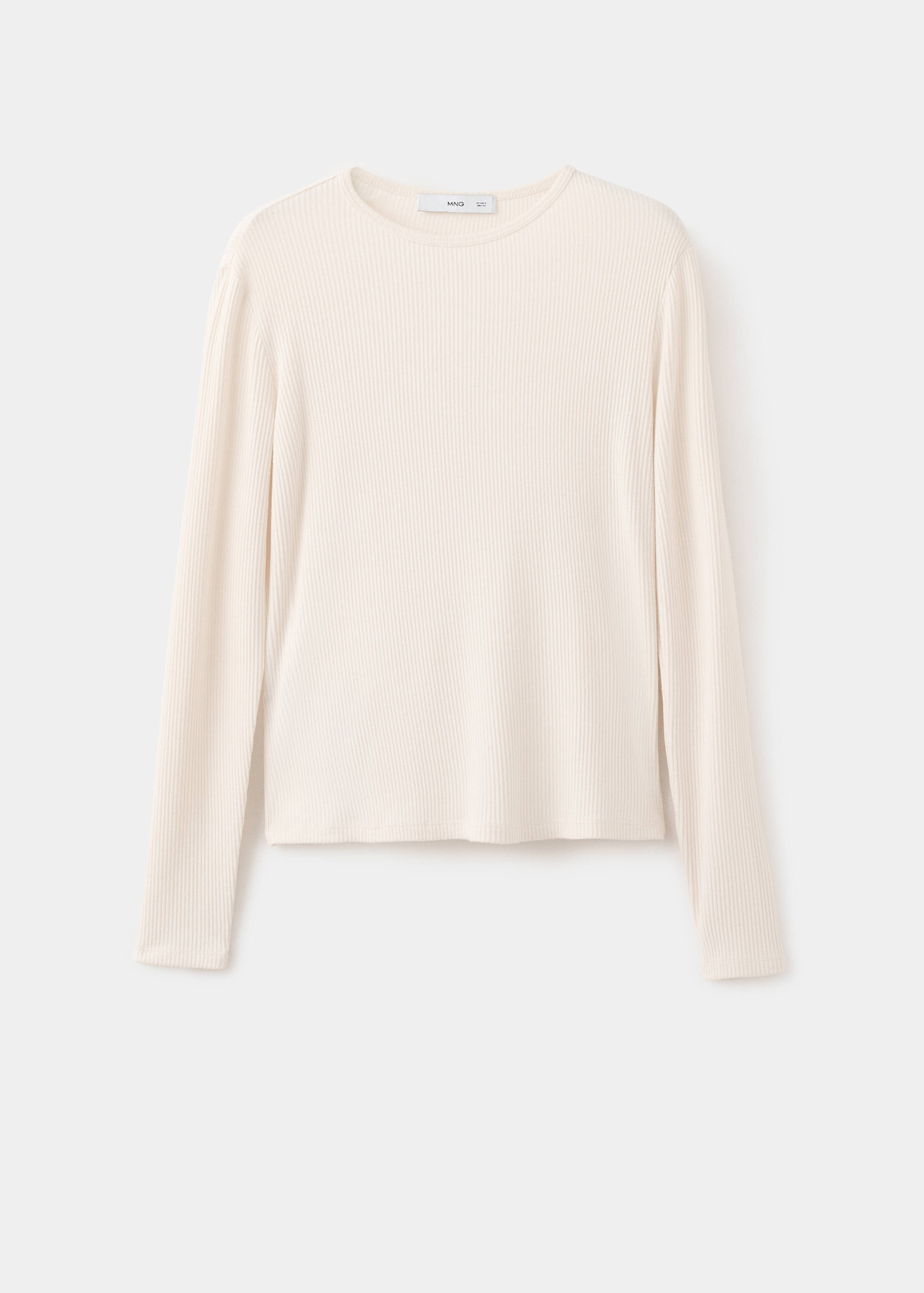 Ribbed long-sleeved t-shirt - Article without model