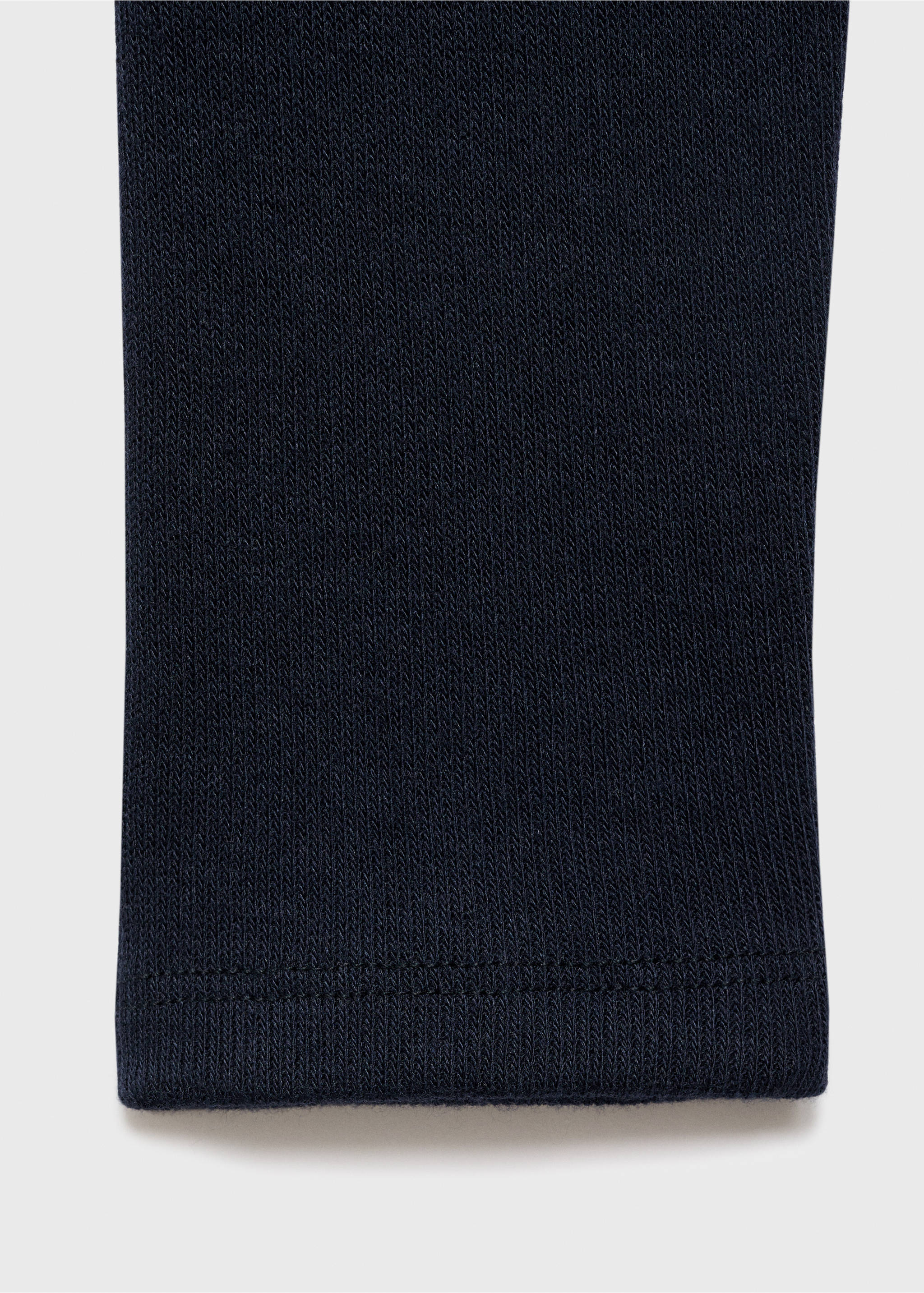 Ribbed long-sleeved t-shirt - Details of the article 0, Night Blue. Ref: 17077807-00.