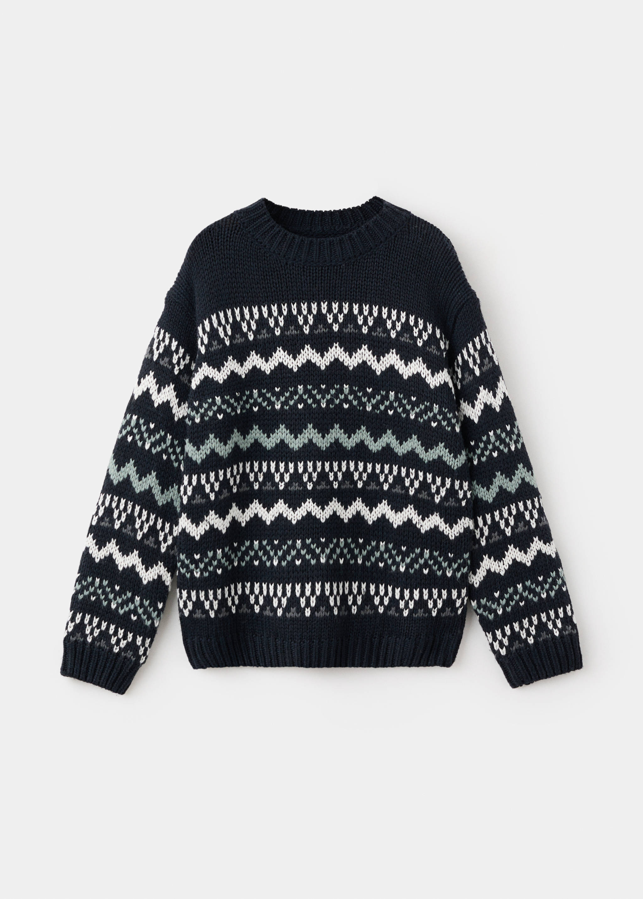 Knitted sweater with trim - Article without model