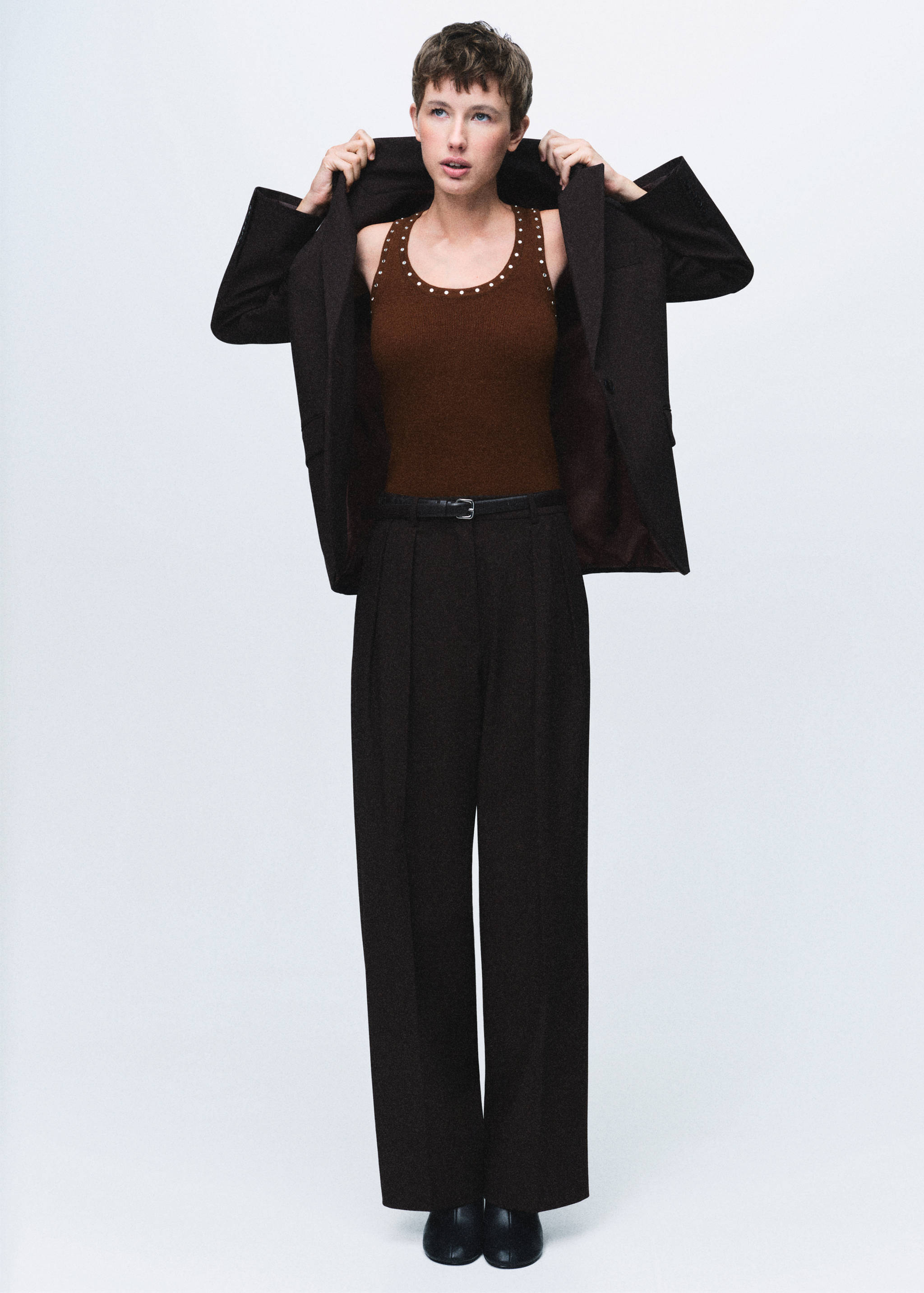 Knitted top with studs - General plane