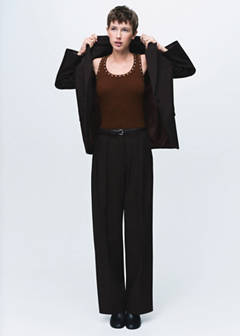 Knitted top with studs — Brown 2
