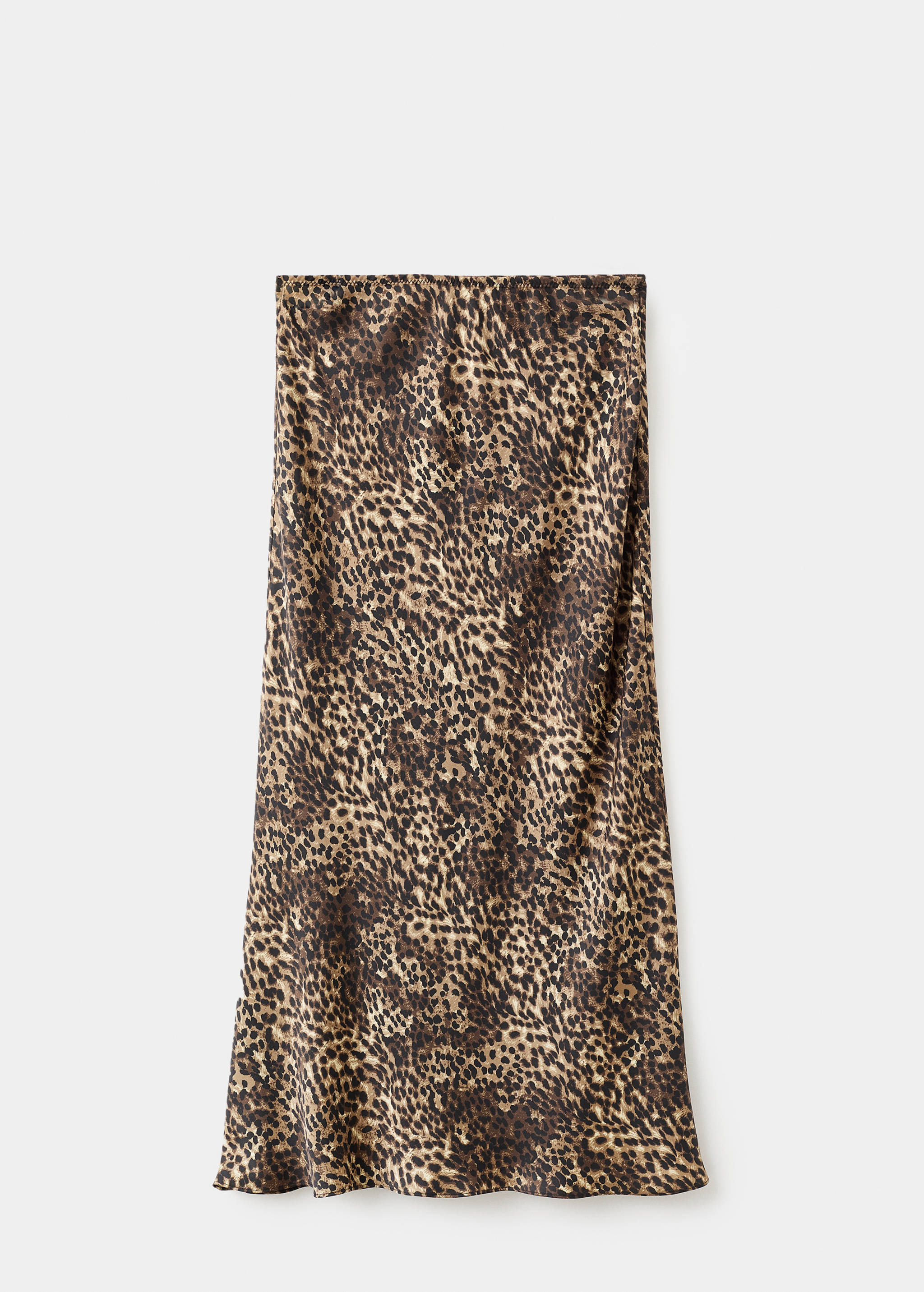 Leopard-print satin skirt - Article without model