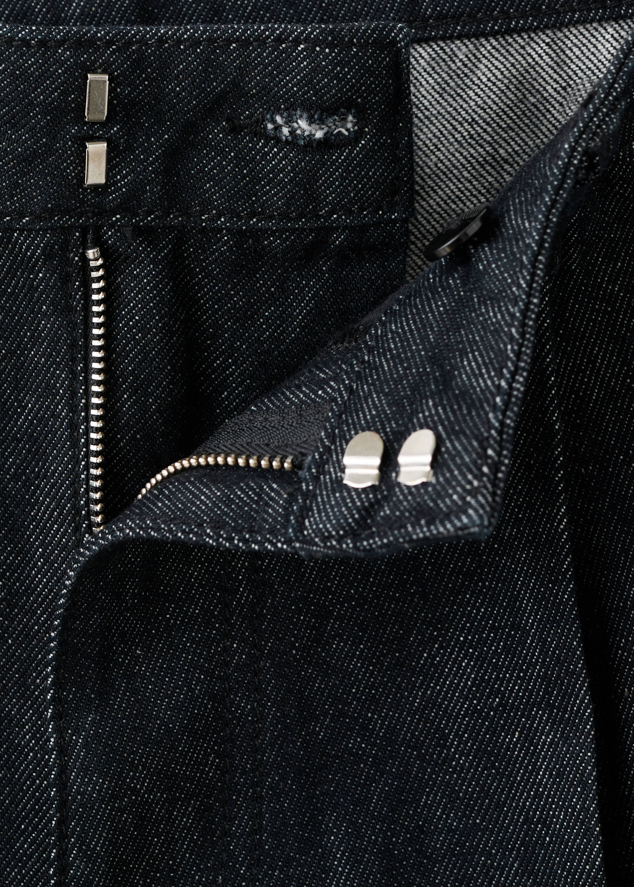 Pantalon denim large avec pinces - Détail de l'article 8