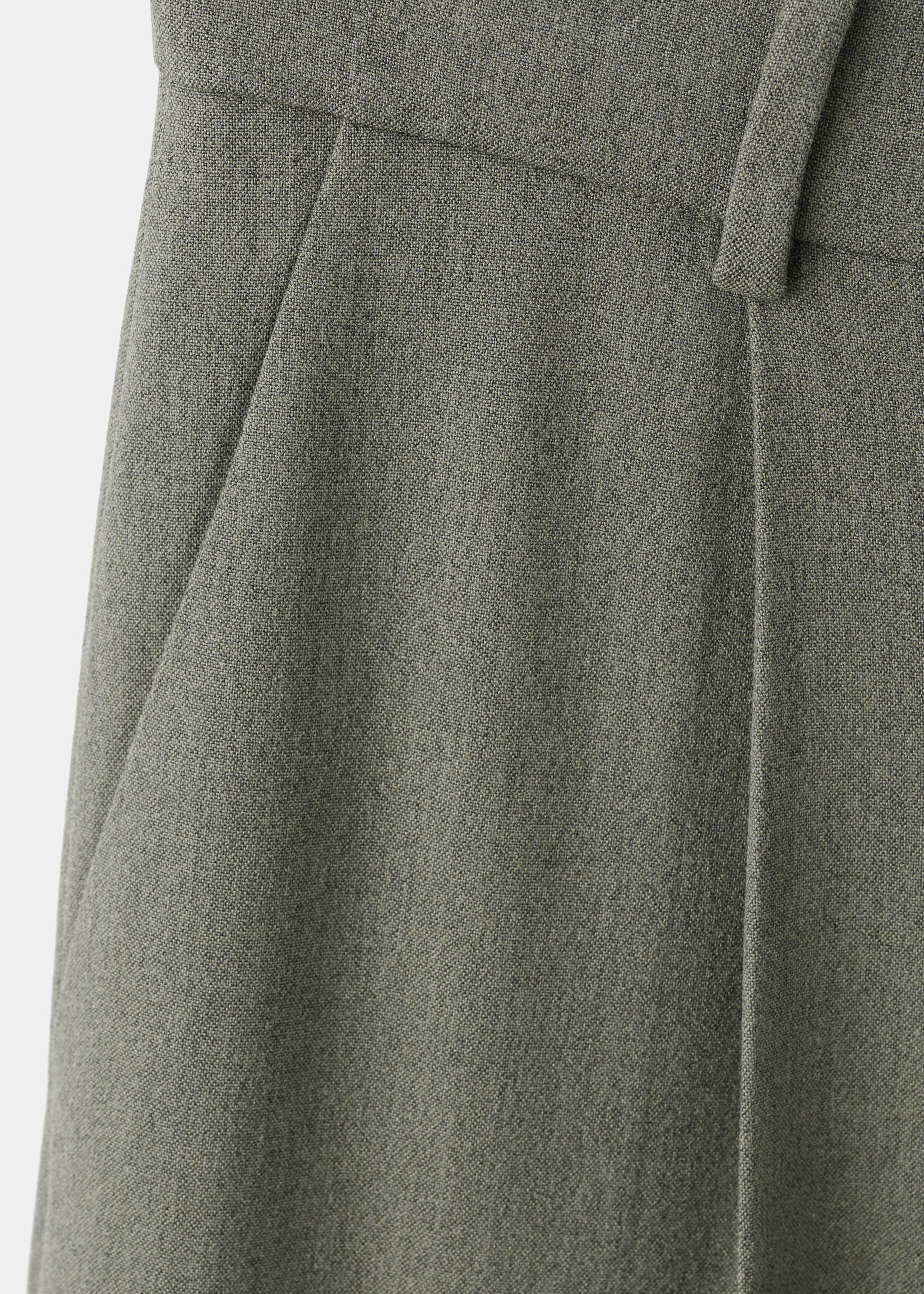 Pleated straight-leg suit trousers - Details of the article 0