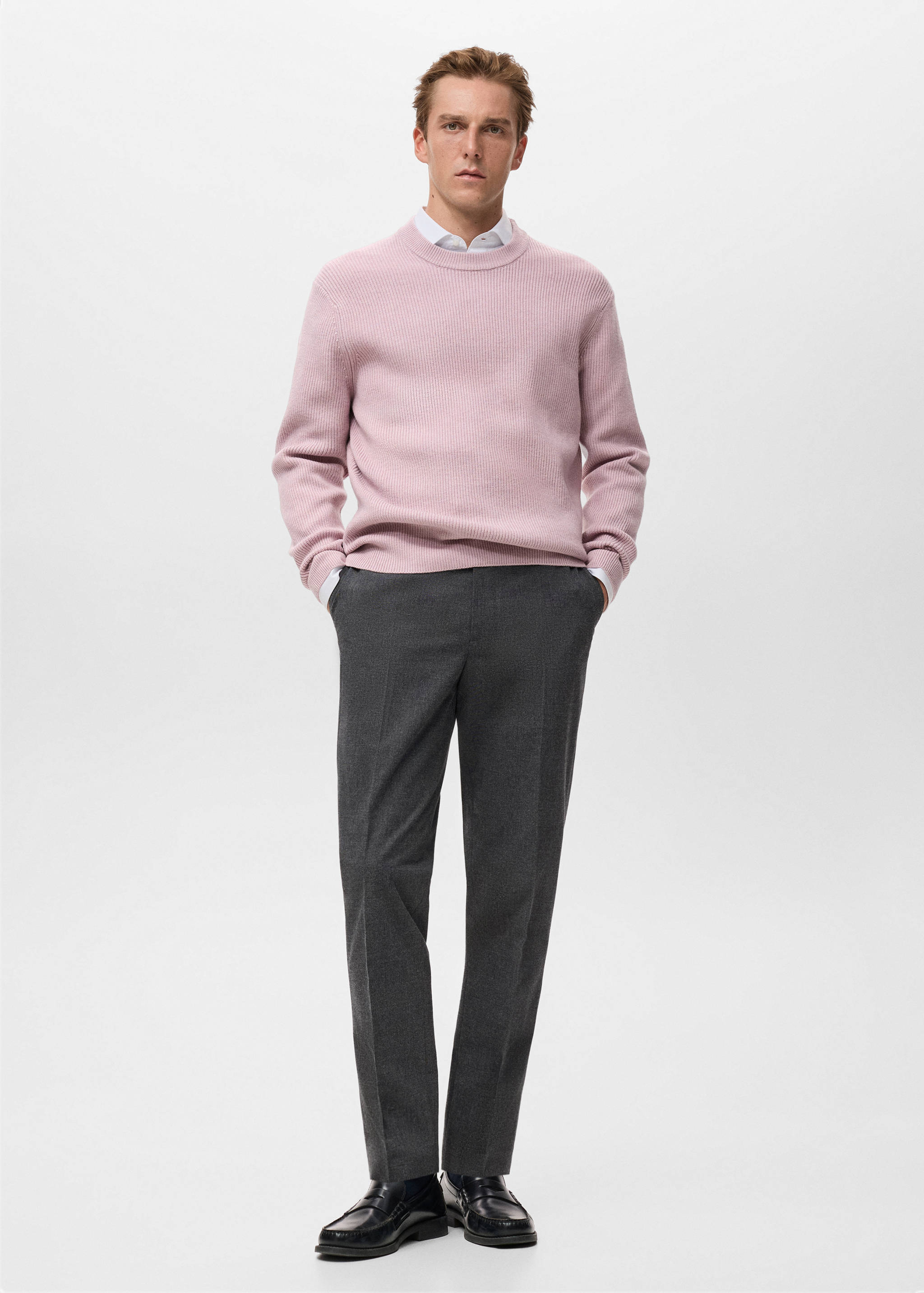 Slim-fit flannel trousers - General plane