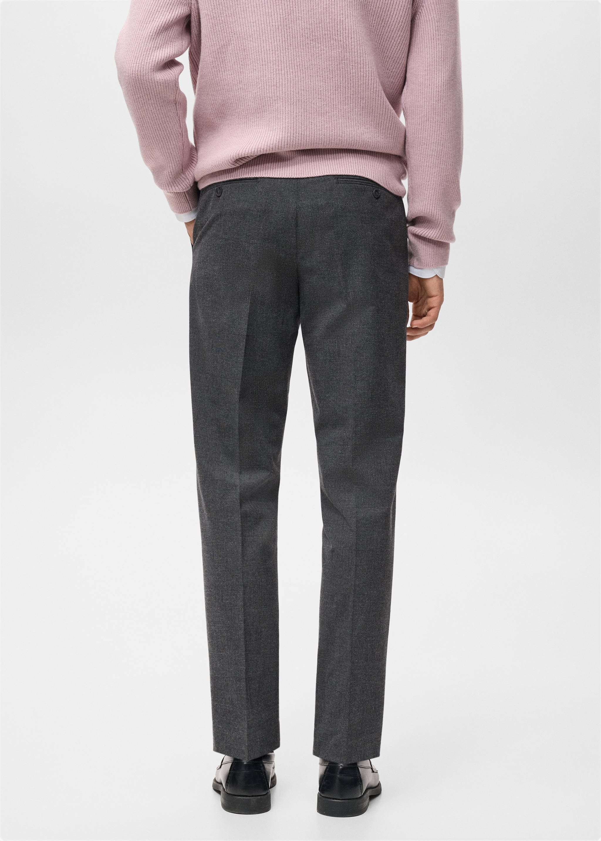 Slim-fit flannel trousers - Reverse of the article