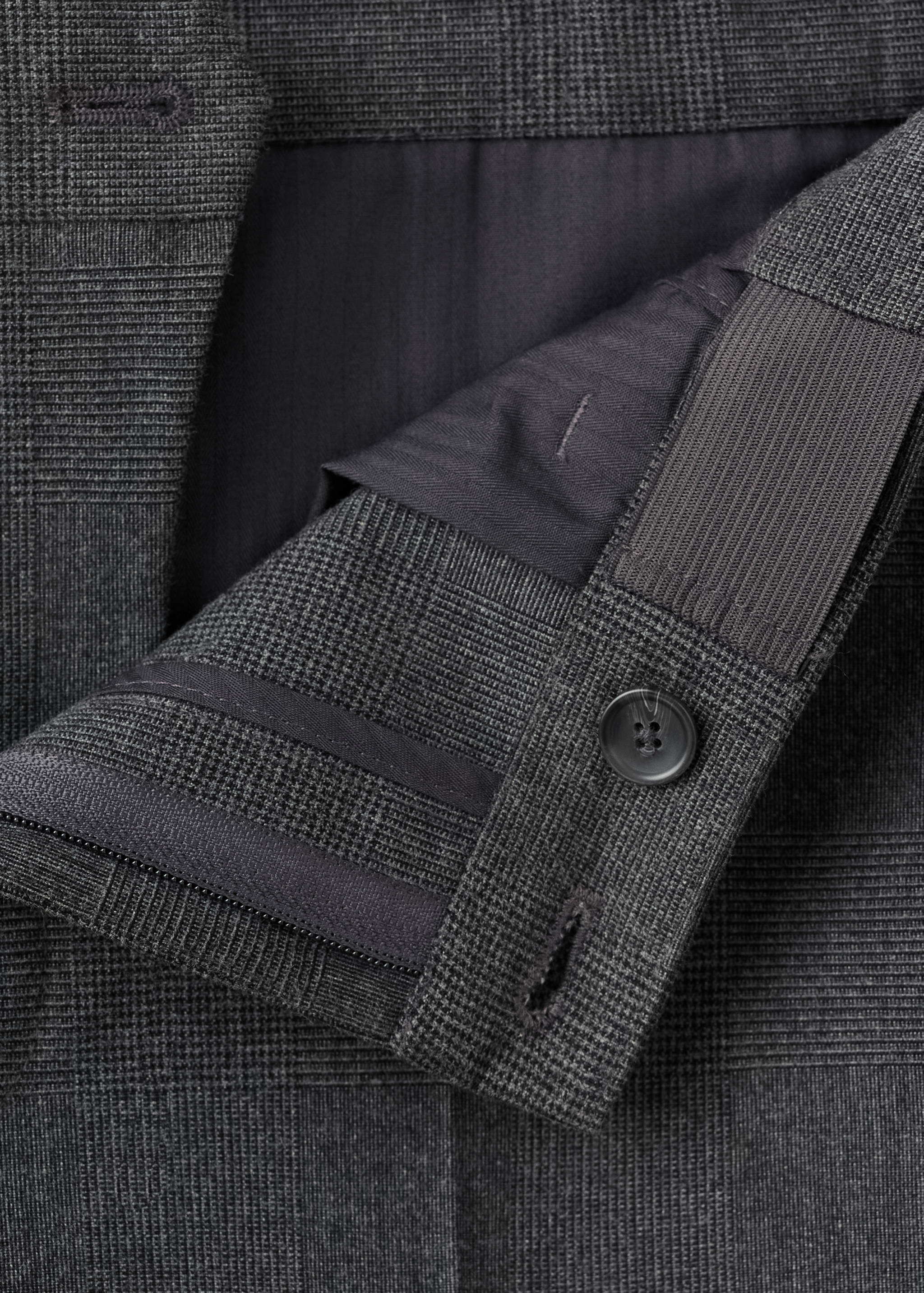 Slim-fit flannel trousers - Details of the article 0