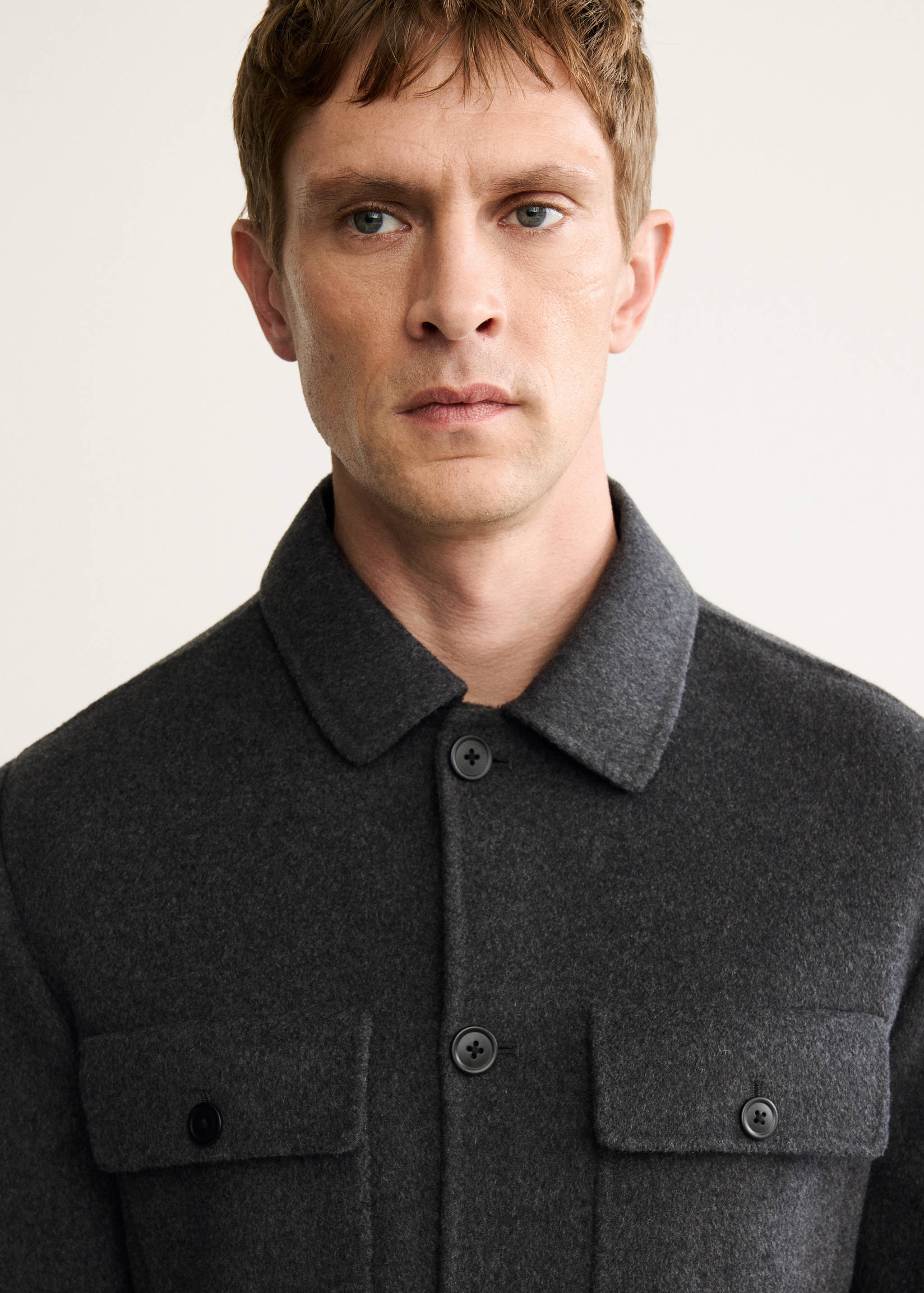 Handmade wool jacket with pockets - Details of the article 1