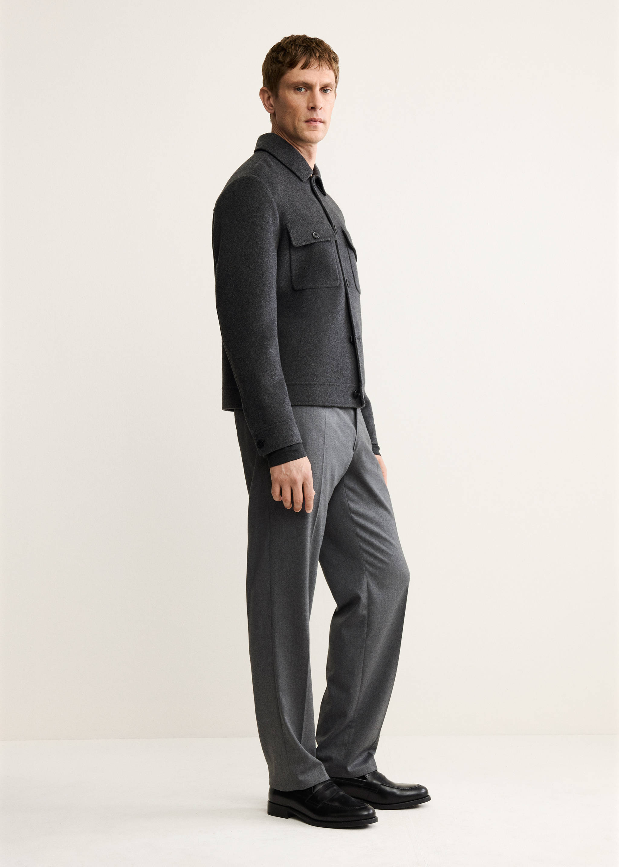 Handmade wool jacket with pockets - Details of the article 2