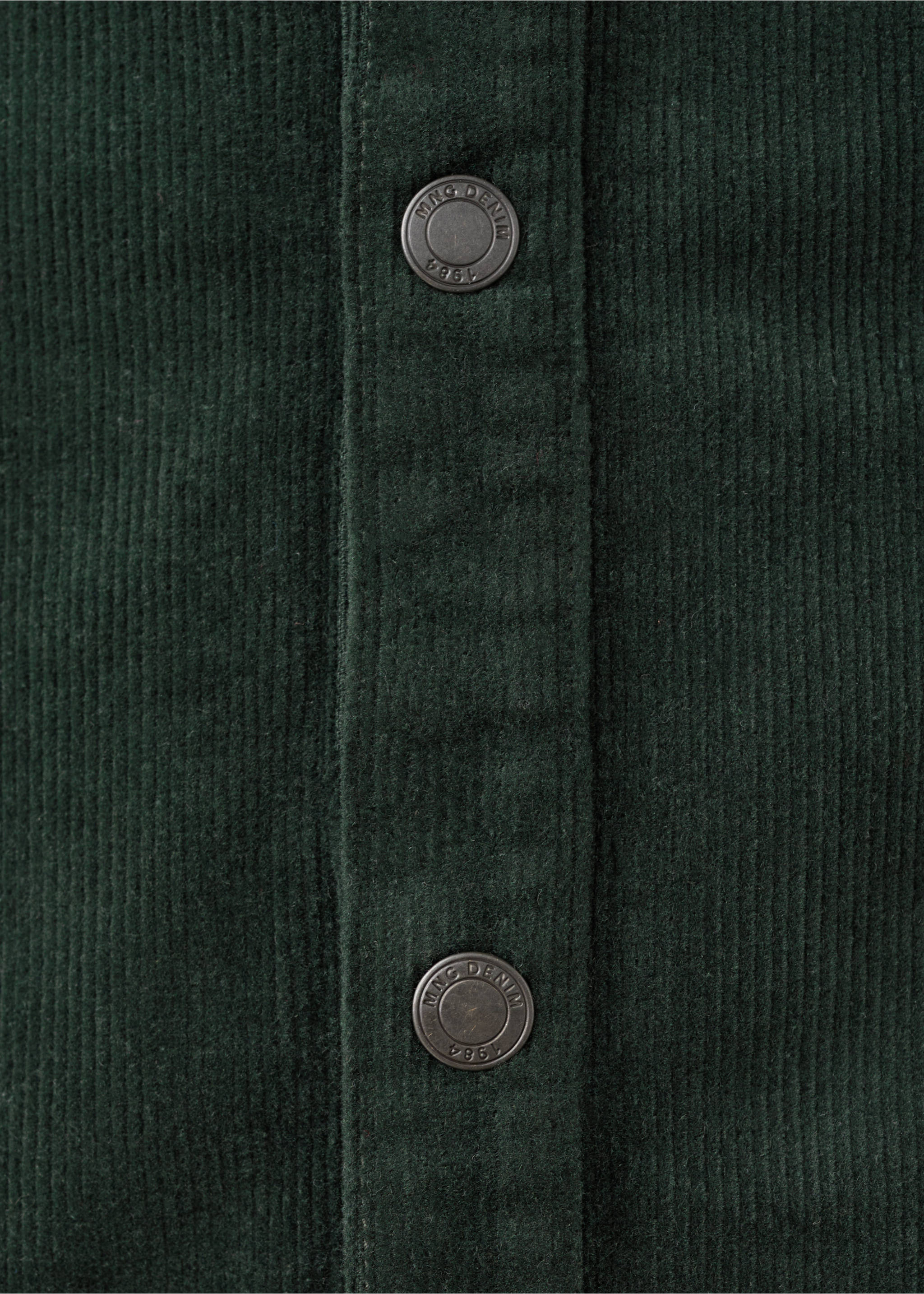 Corduroy pinafore dress - Details of the article 0, Dark Green. Ref: 17077889-00.
