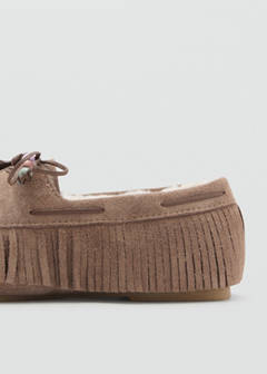 Shearling leather moccasins — Medium Brown 4