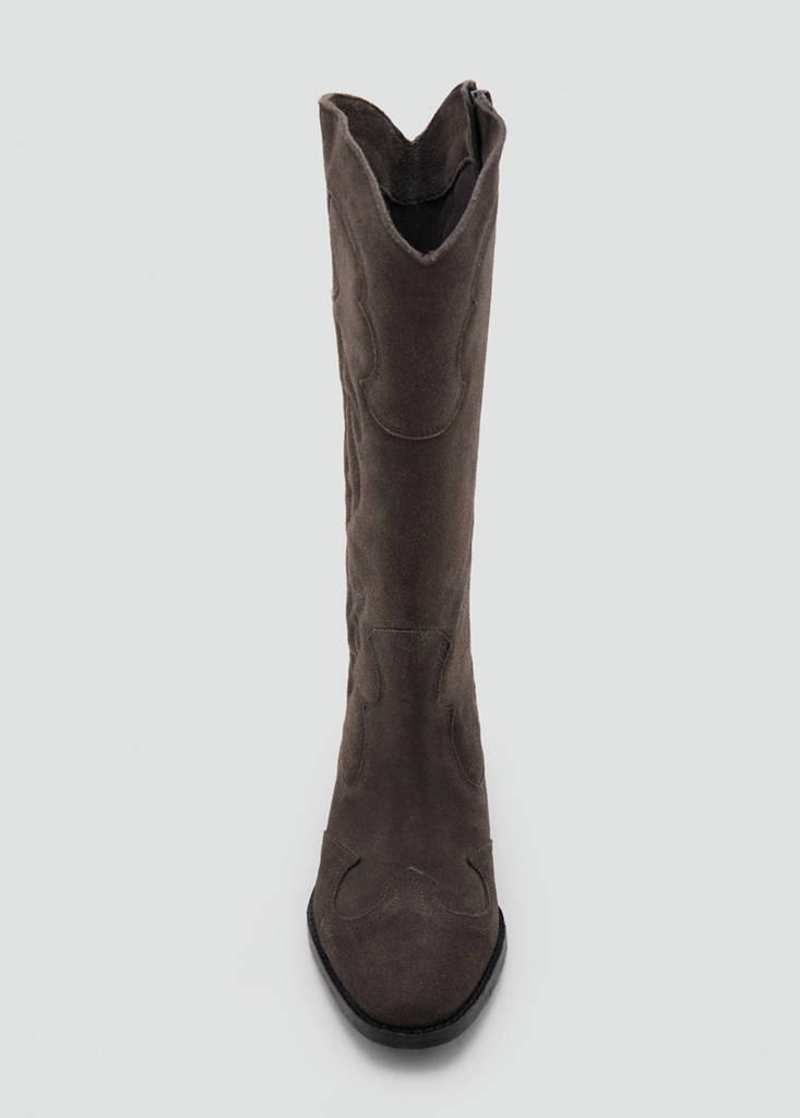 Leather high boots — Tobacco Brown