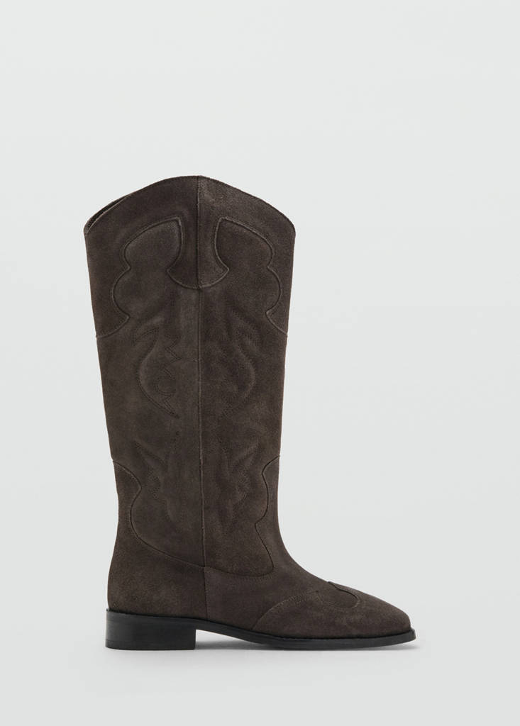 Leather high boots — Tobacco Brown