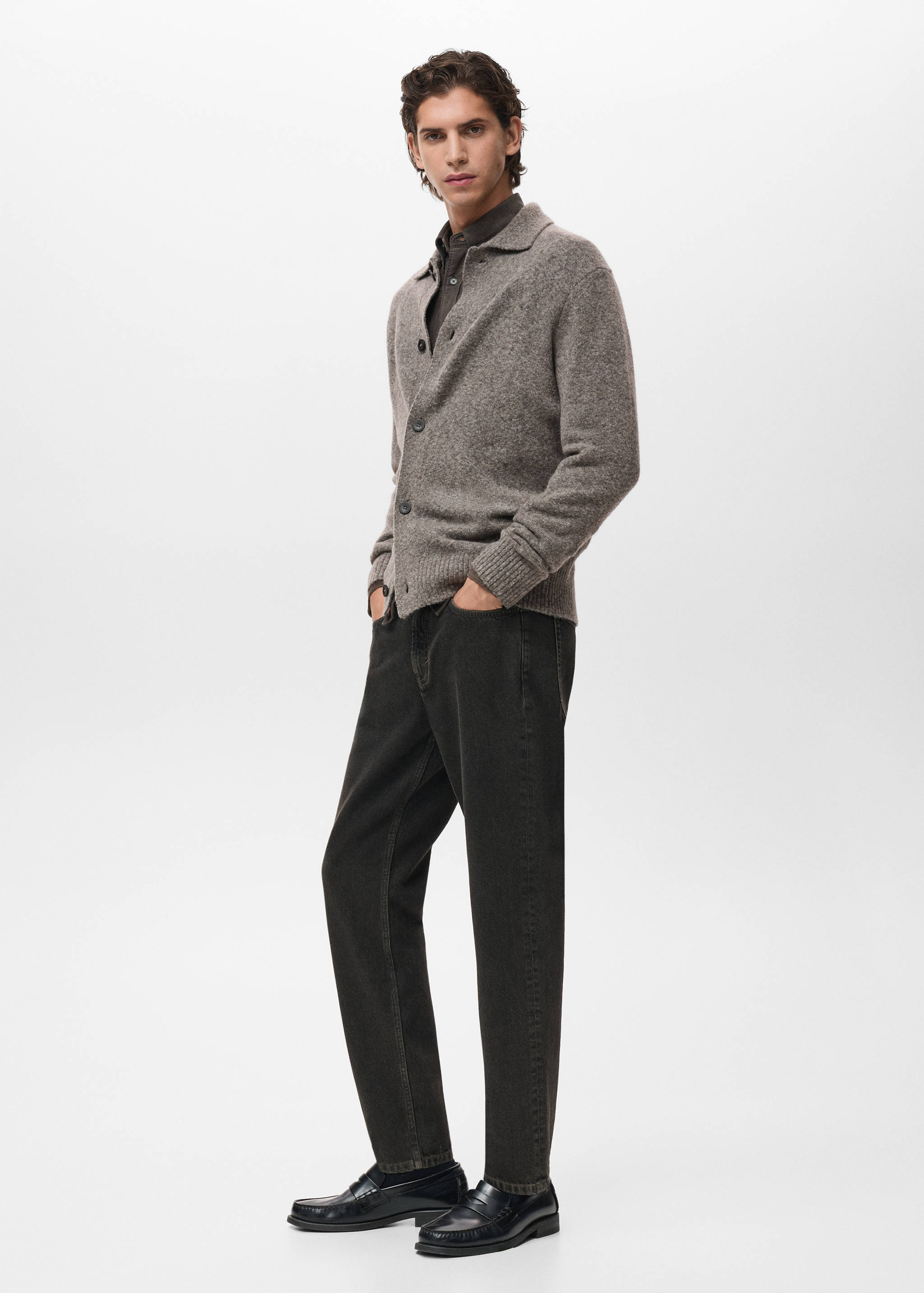 Stickad cardigan ullblandning - Detaljer om artikeln 2