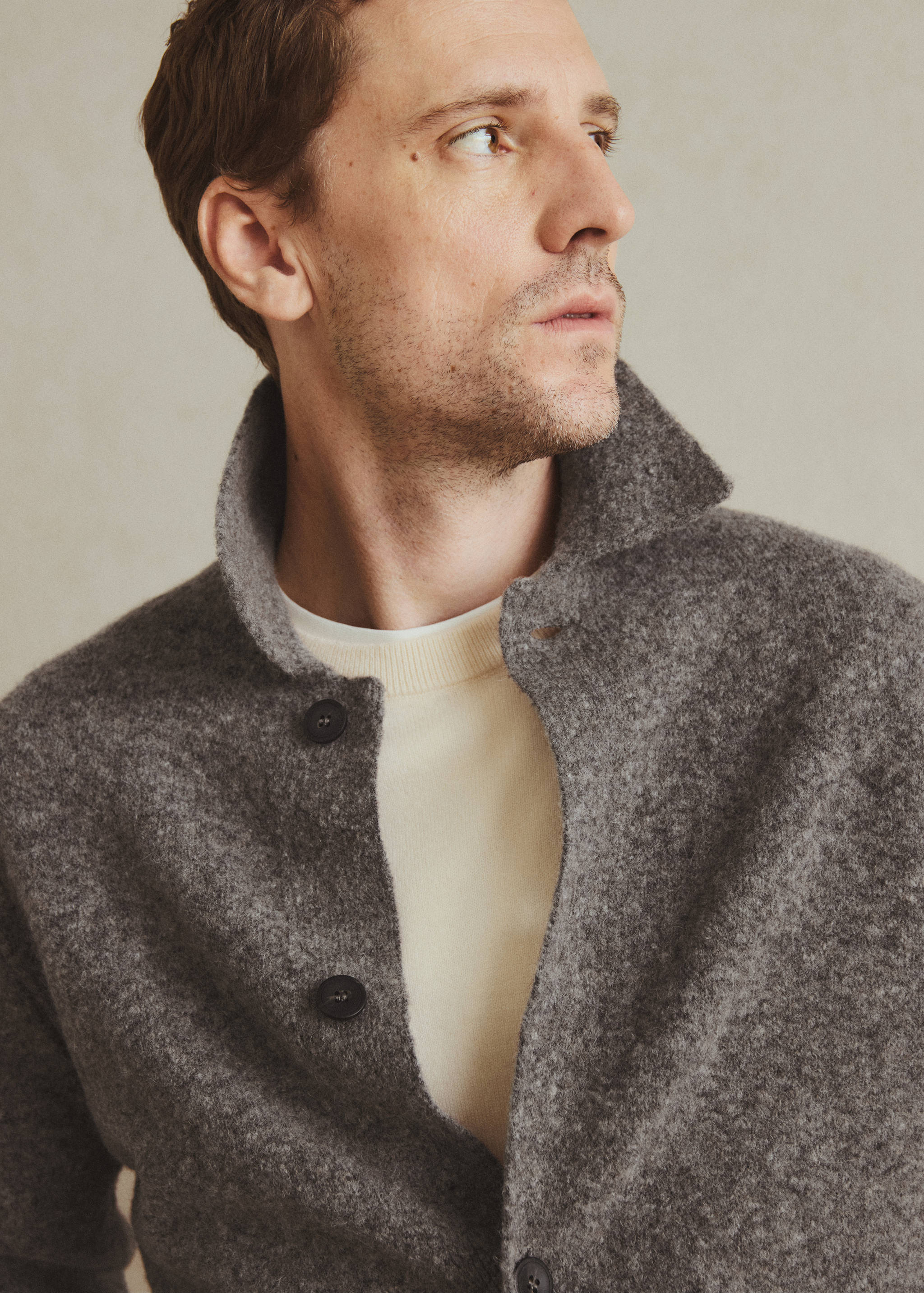 Stickad cardigan ullblandning - Detaljer om artikeln 3