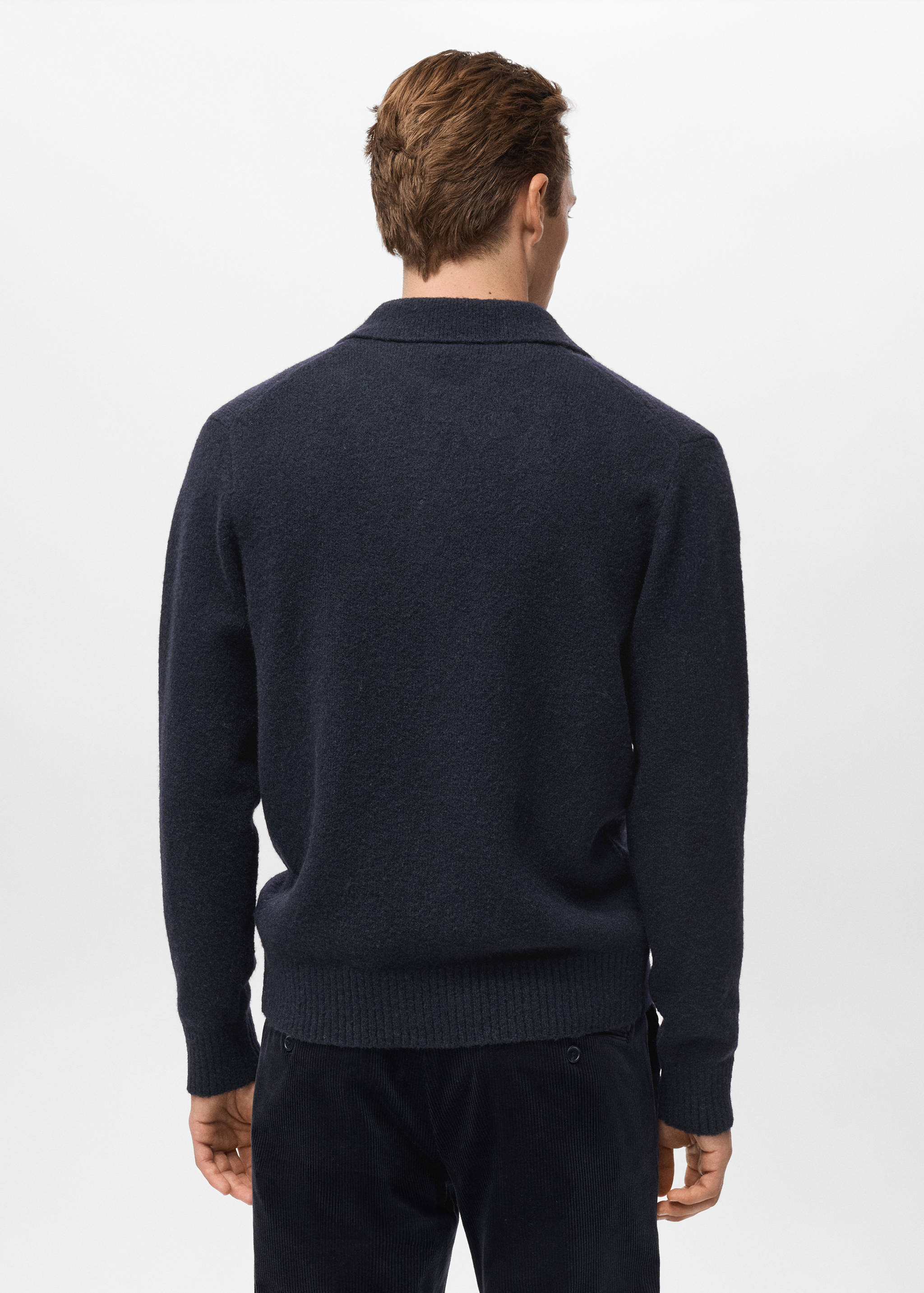 Knitted wool blend cardigan - Reverse of the article