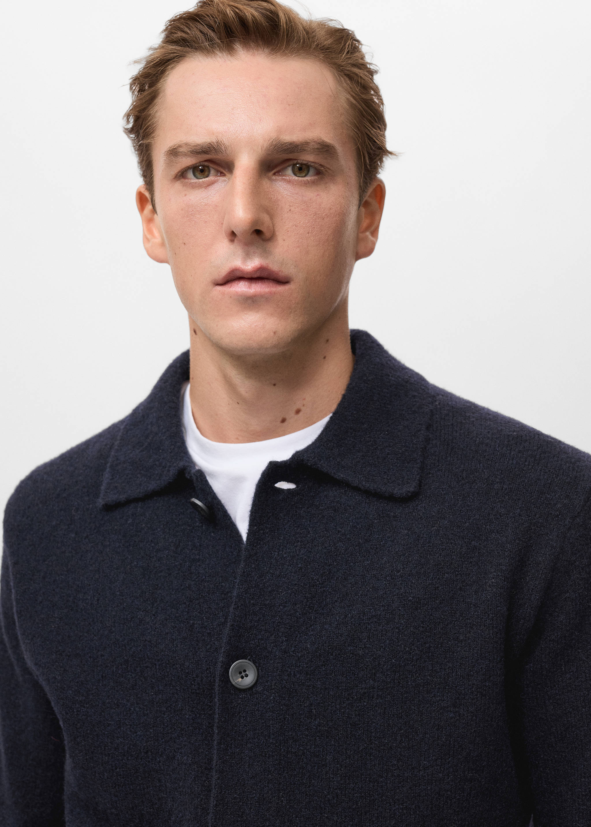 Knitted wool blend cardigan - Details of the article 1