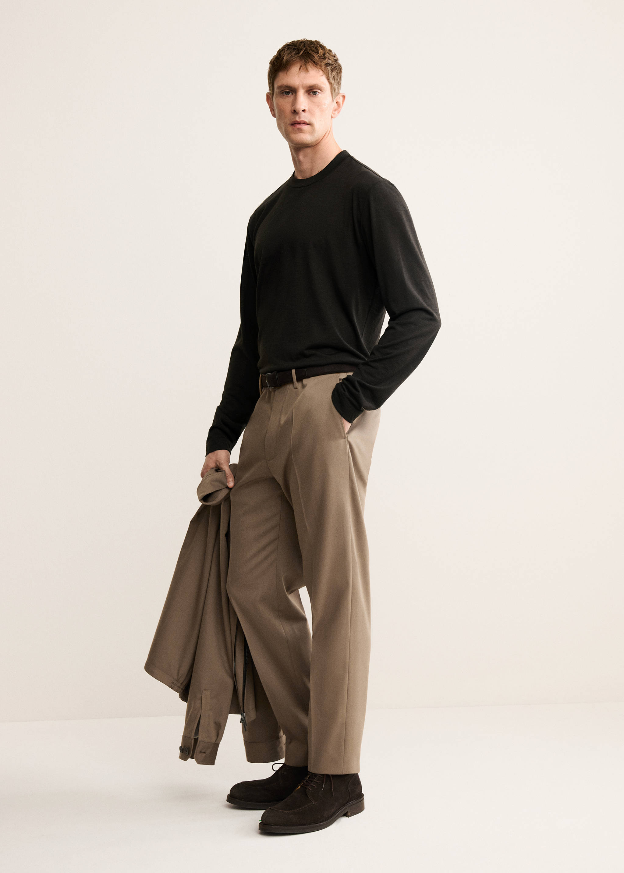 Slim-fit wool-blend t-shirt - Details of the article 6