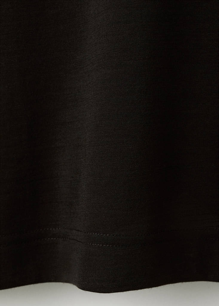 Slim-fit wool-blend t-shirt — Brown