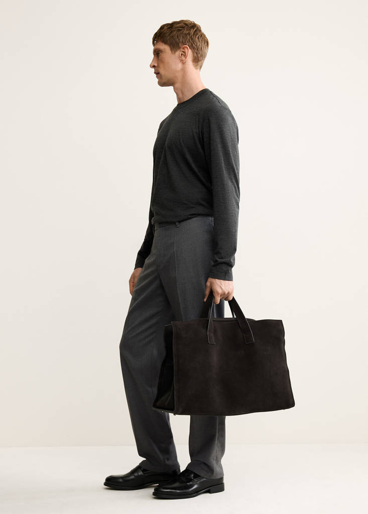 Slim-fit wool-blend t-shirt — Dark Heather Grey