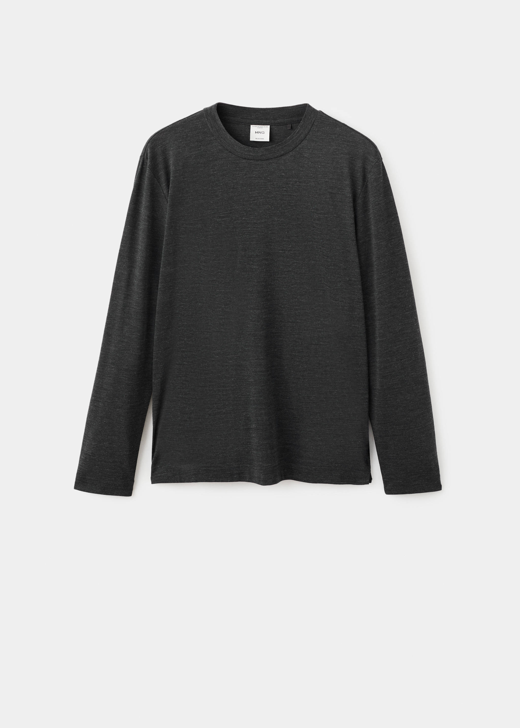 Slim-fit wool-blend t-shirt - Article without model