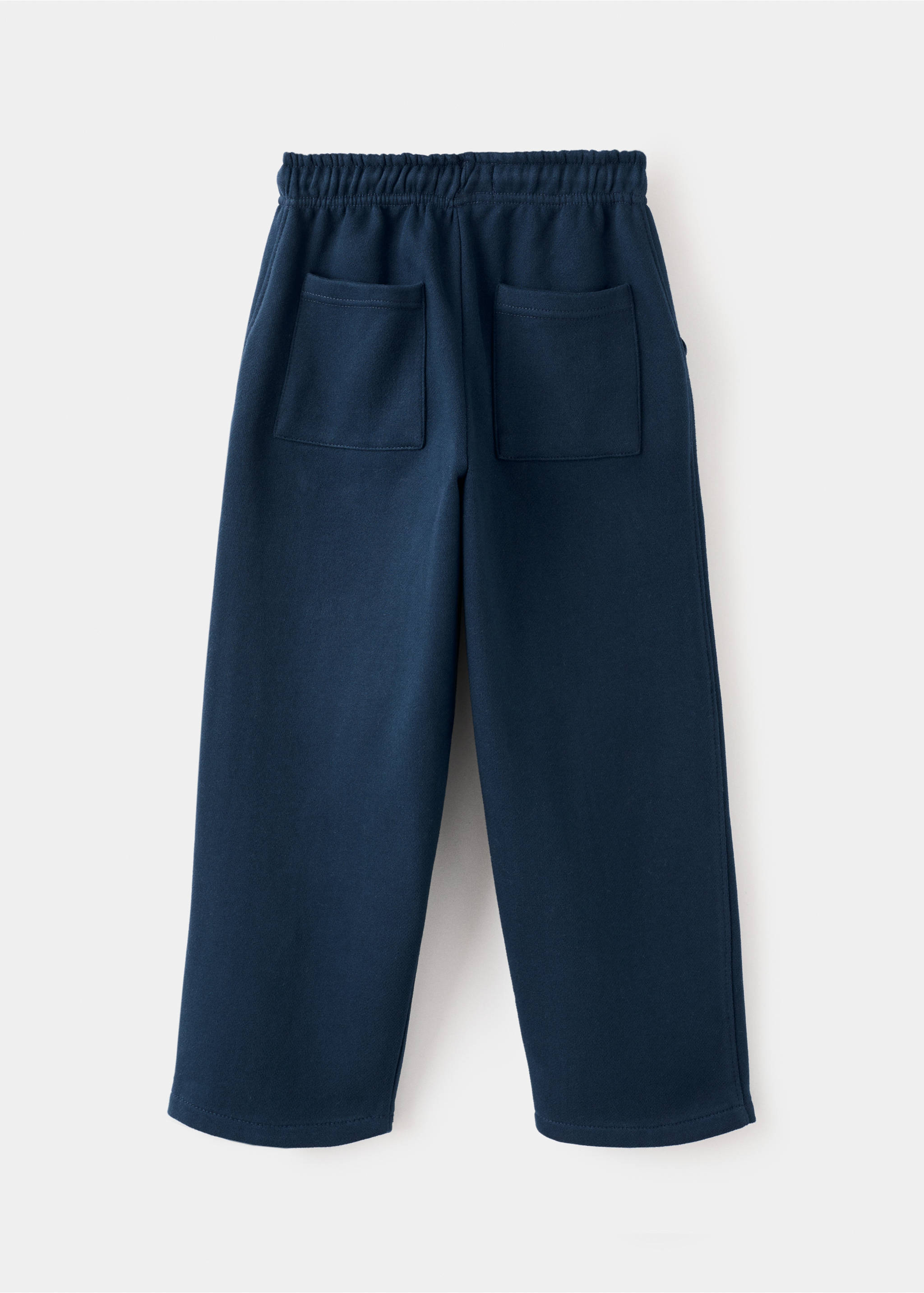 Cotton joggers with elastic waist - Reverse of the article, Navy. Ref: 17077898-00.