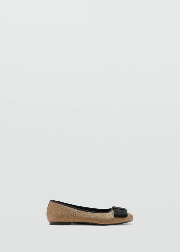 MANGO KIDS - Ballerines à naud or - 33 - Fille