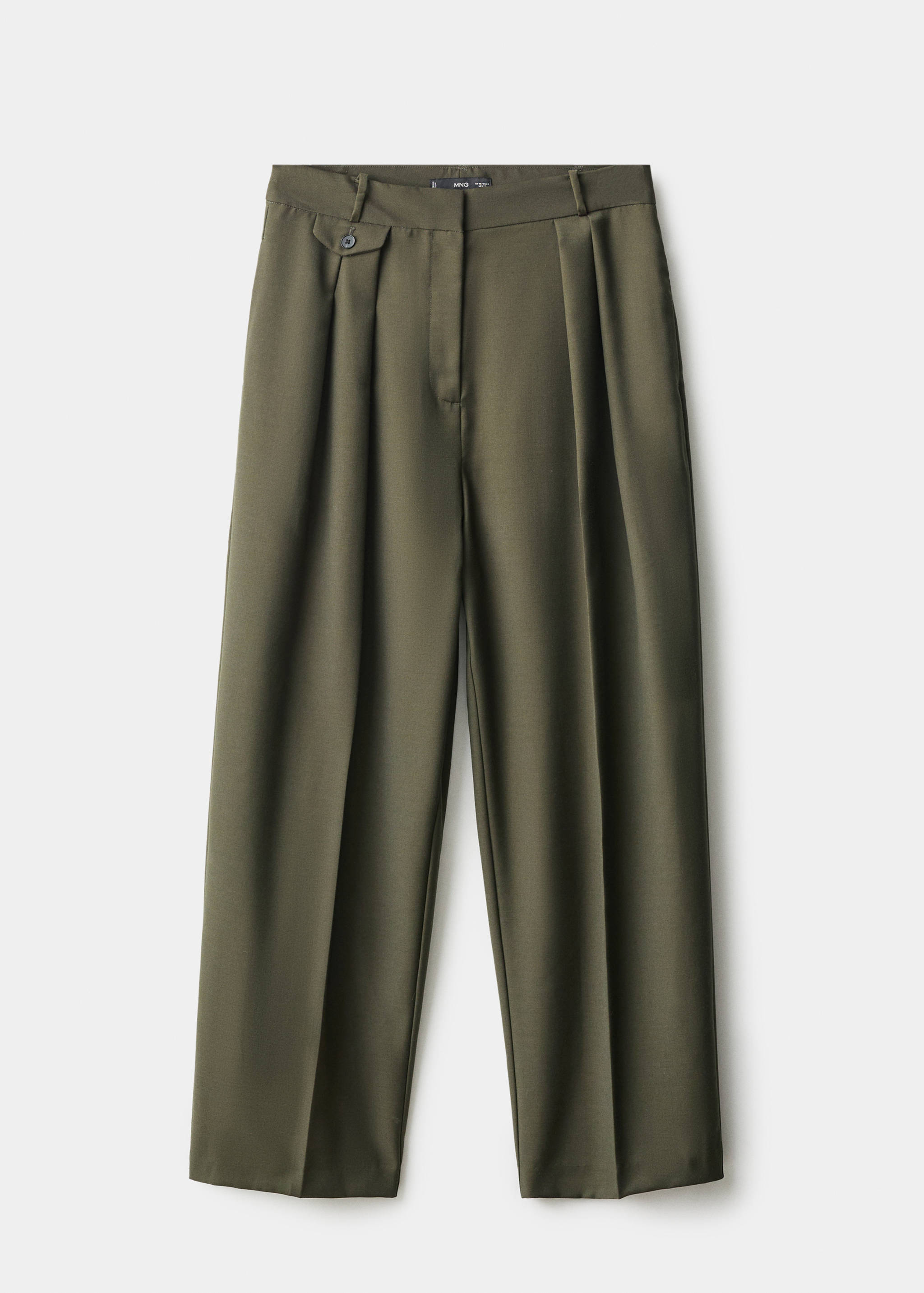Pleated trousers with button detail - Article without model