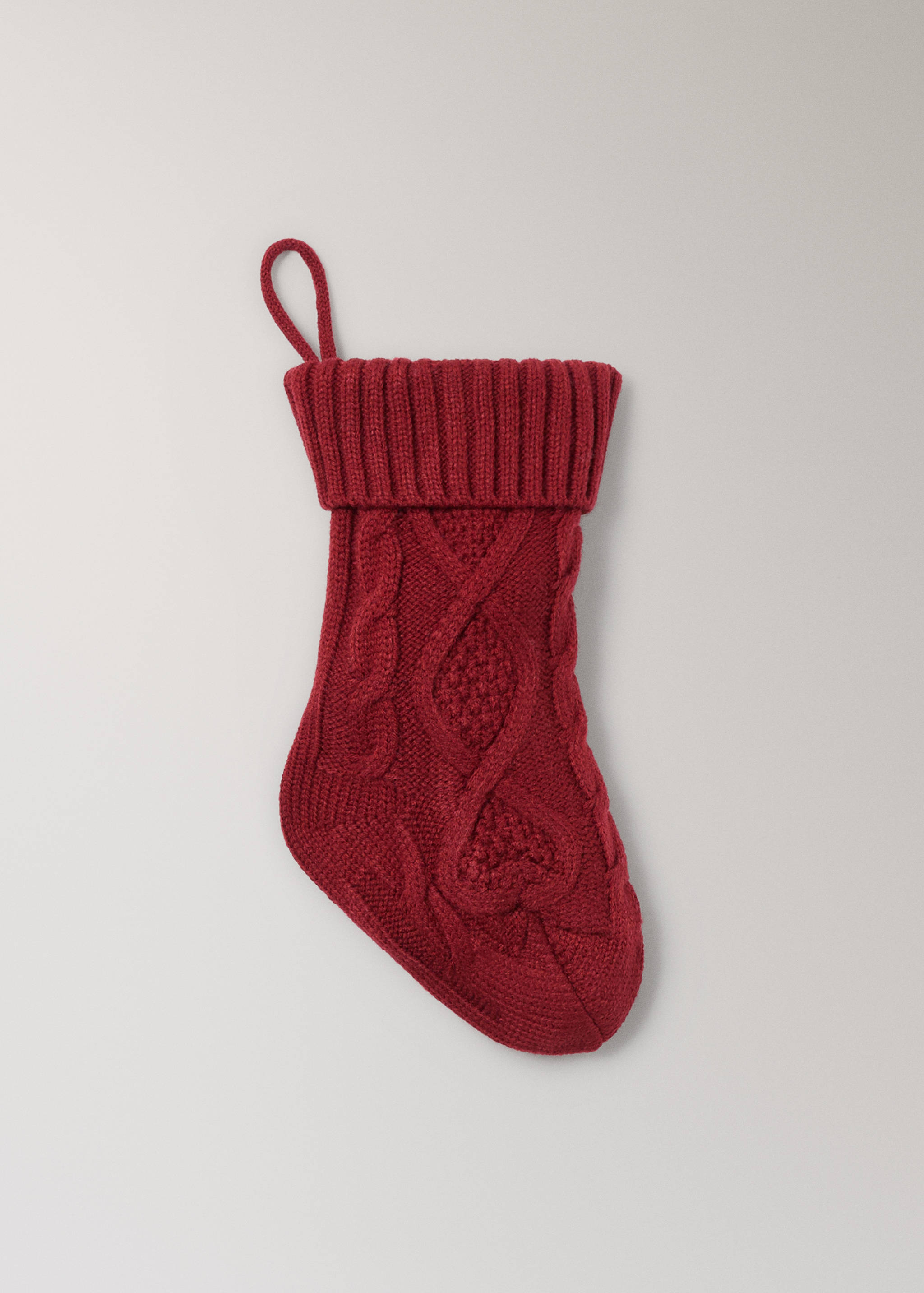 Vánoční pletené ponožky s copánkovým vzorem - Zboží bez modelu