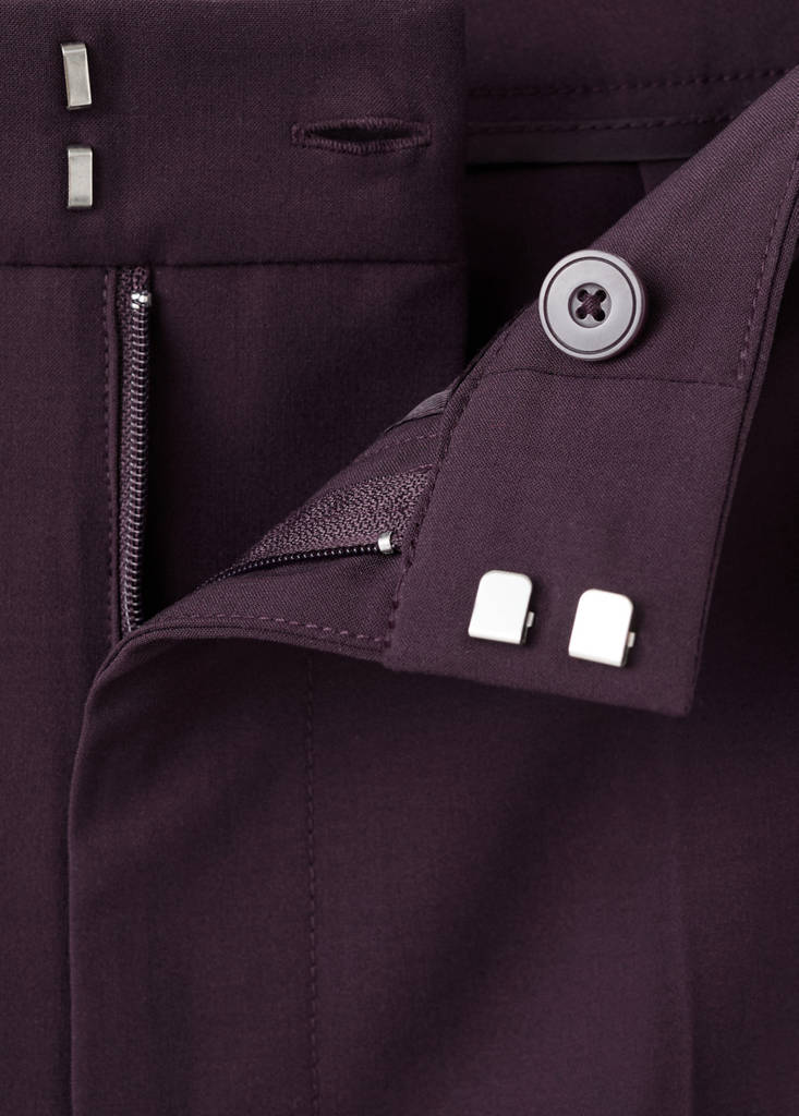 Side striped trousers — Maroon