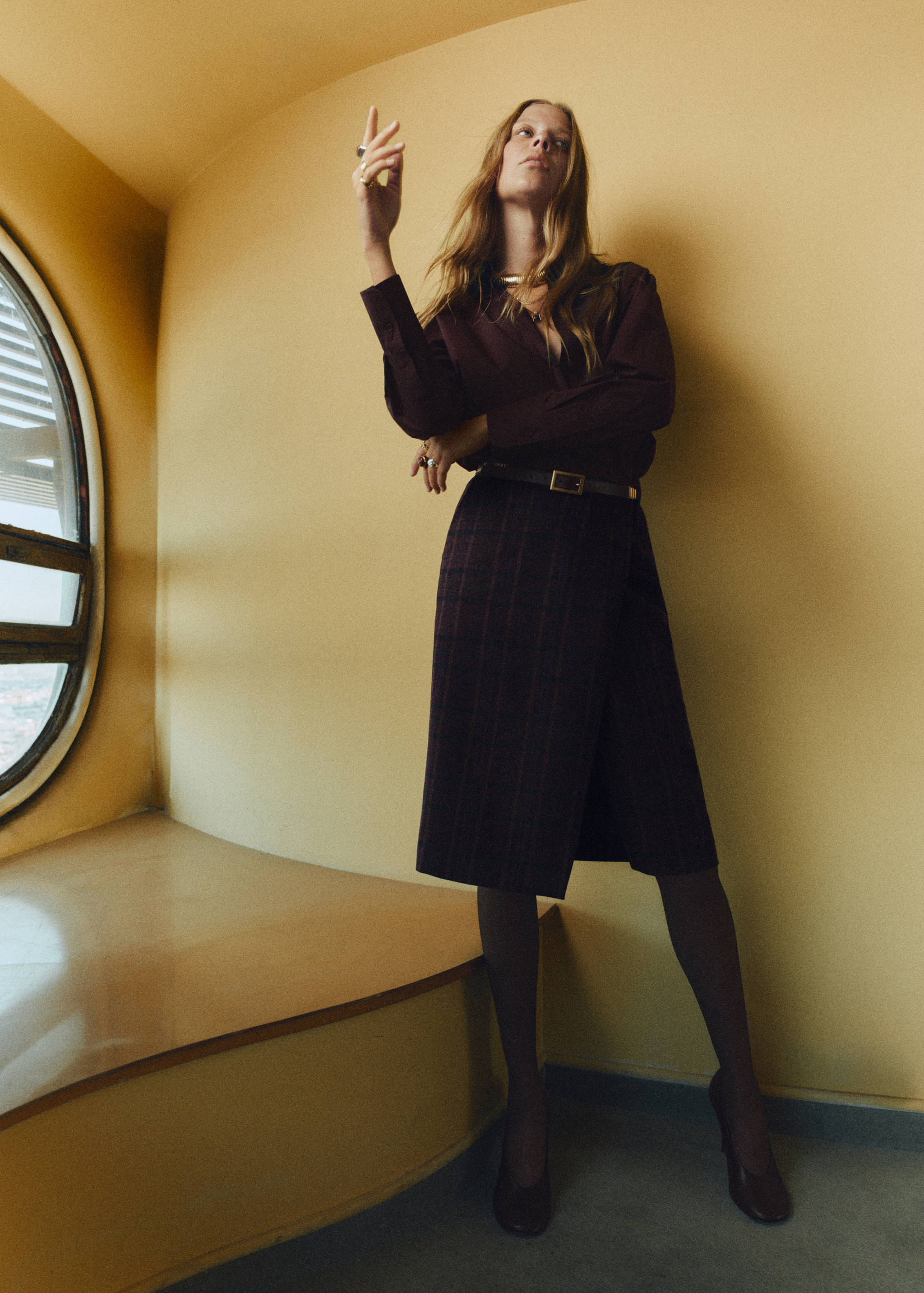 Karierter Wickel-Rock - Allgemeine Ansicht