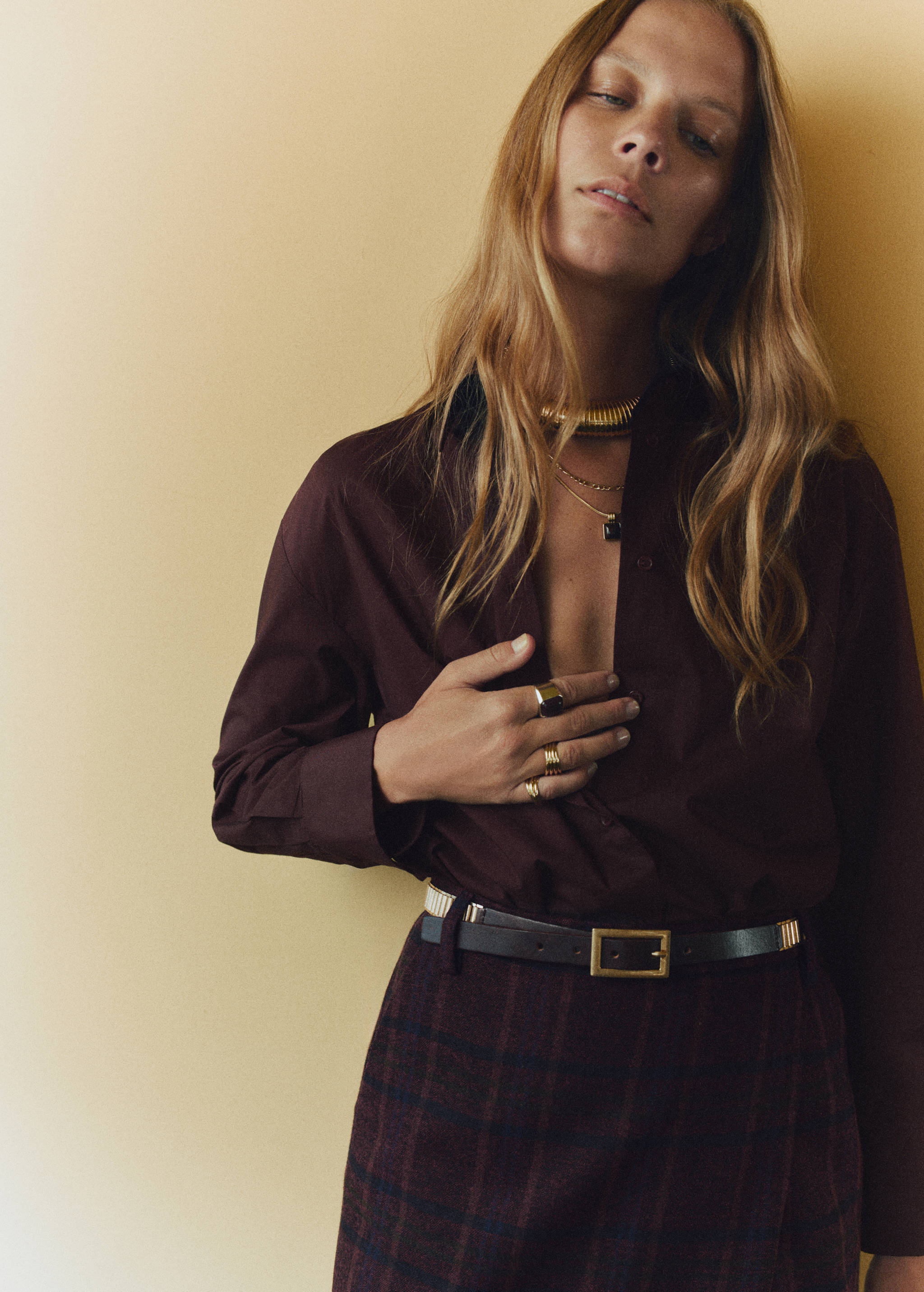 Karierter Wickel-Rock - Mittlere Ansicht