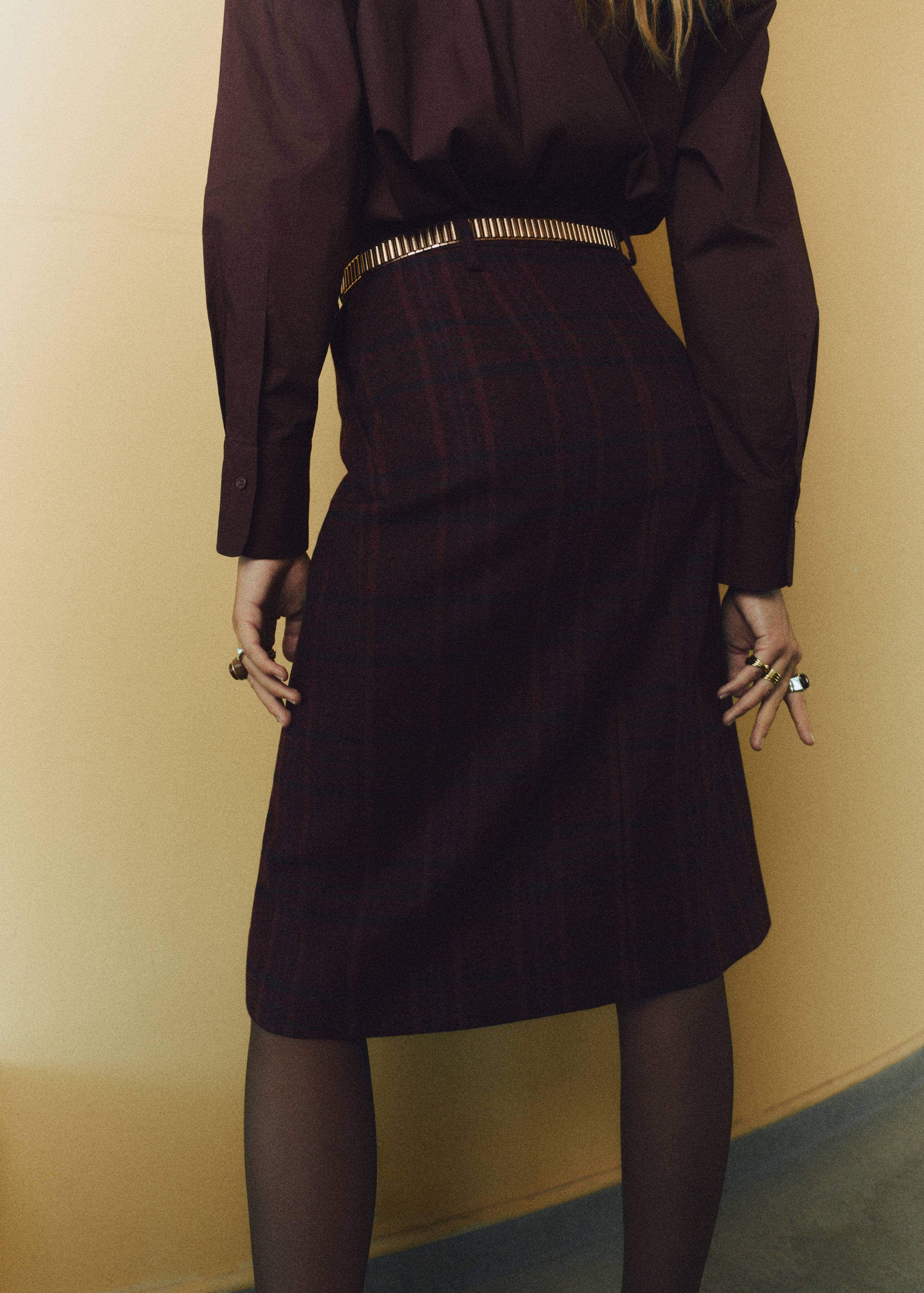 Karierter Wickel-Rock - Rückseite des Artikels